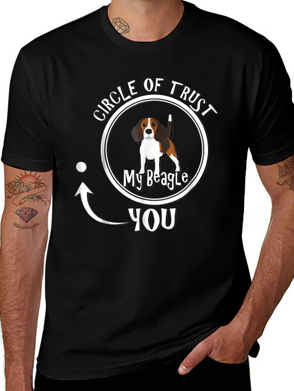 Circle of Trust My Beagle Mens Black T-Shirt