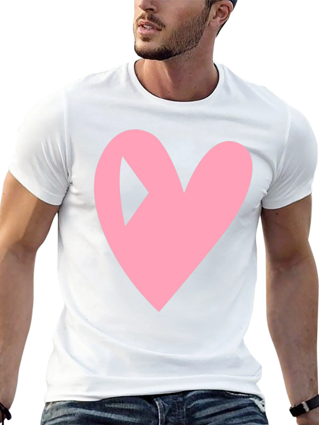 Heart Play Button Black Tee