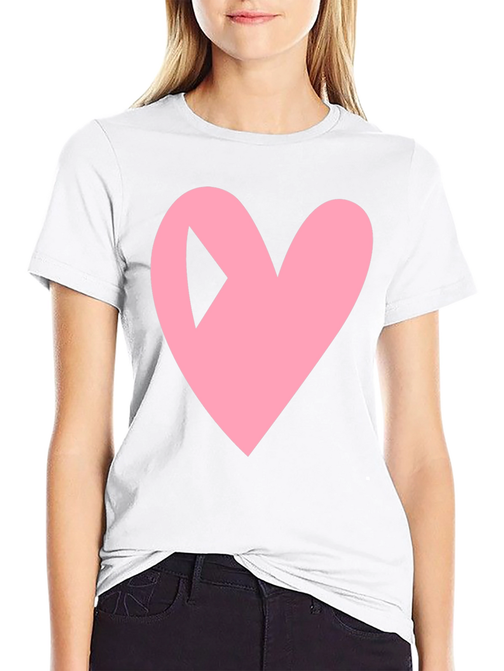 Heart Play Button Black Tee