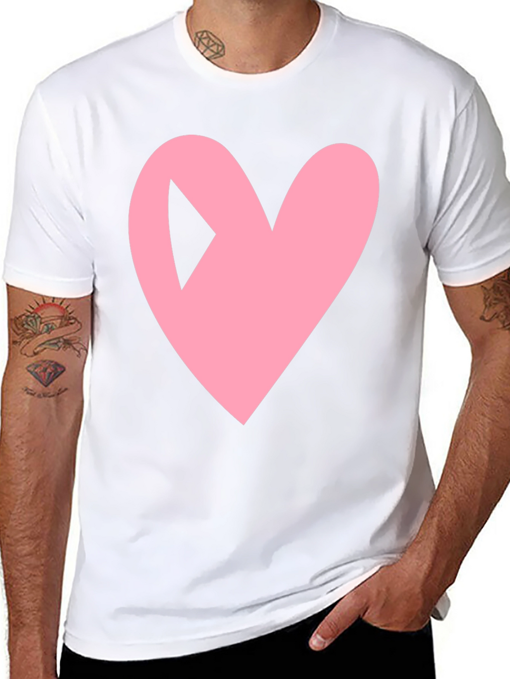 Heart Play Button Black Tee