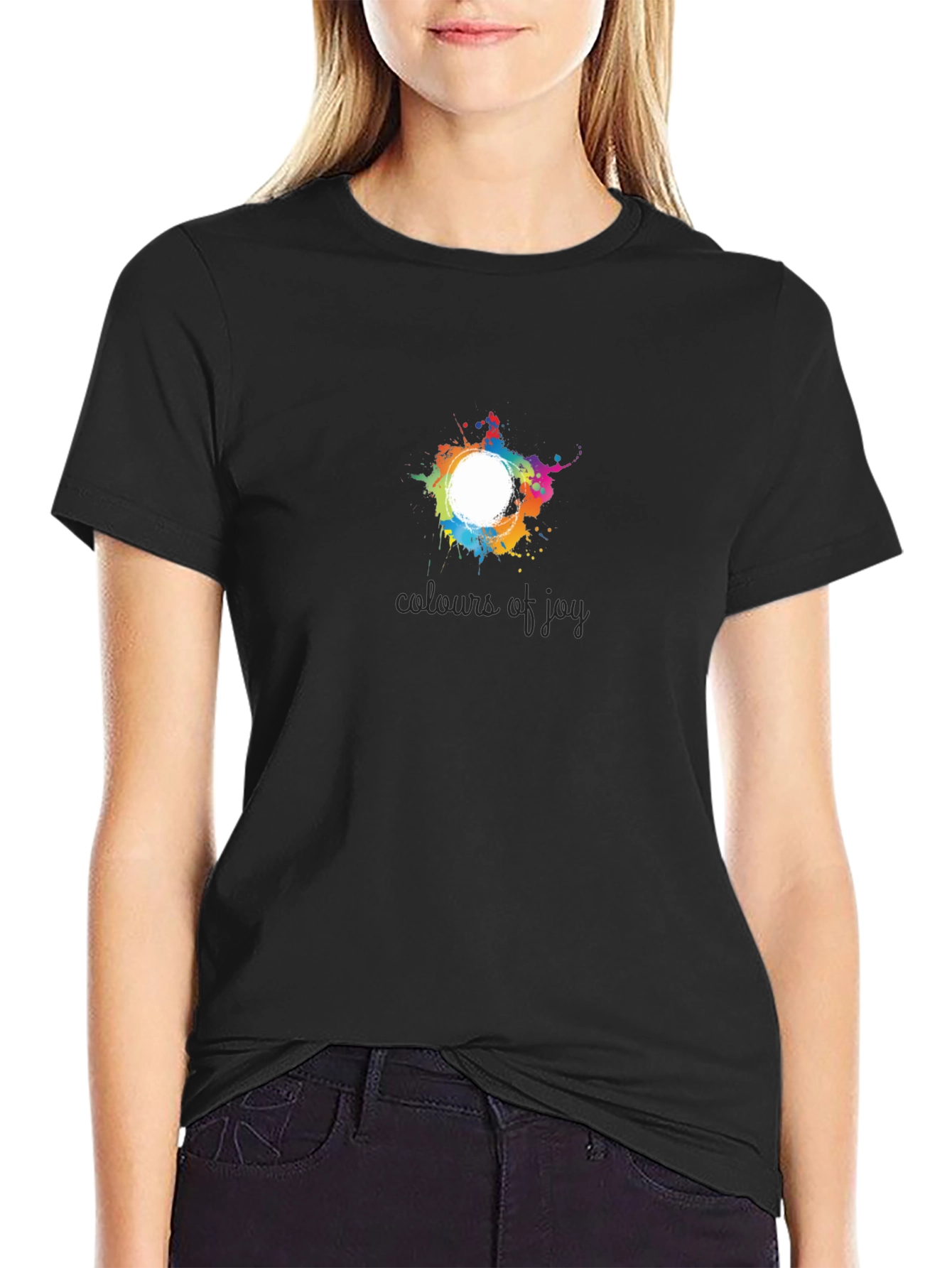 Colors of Joy Black T-Shirt