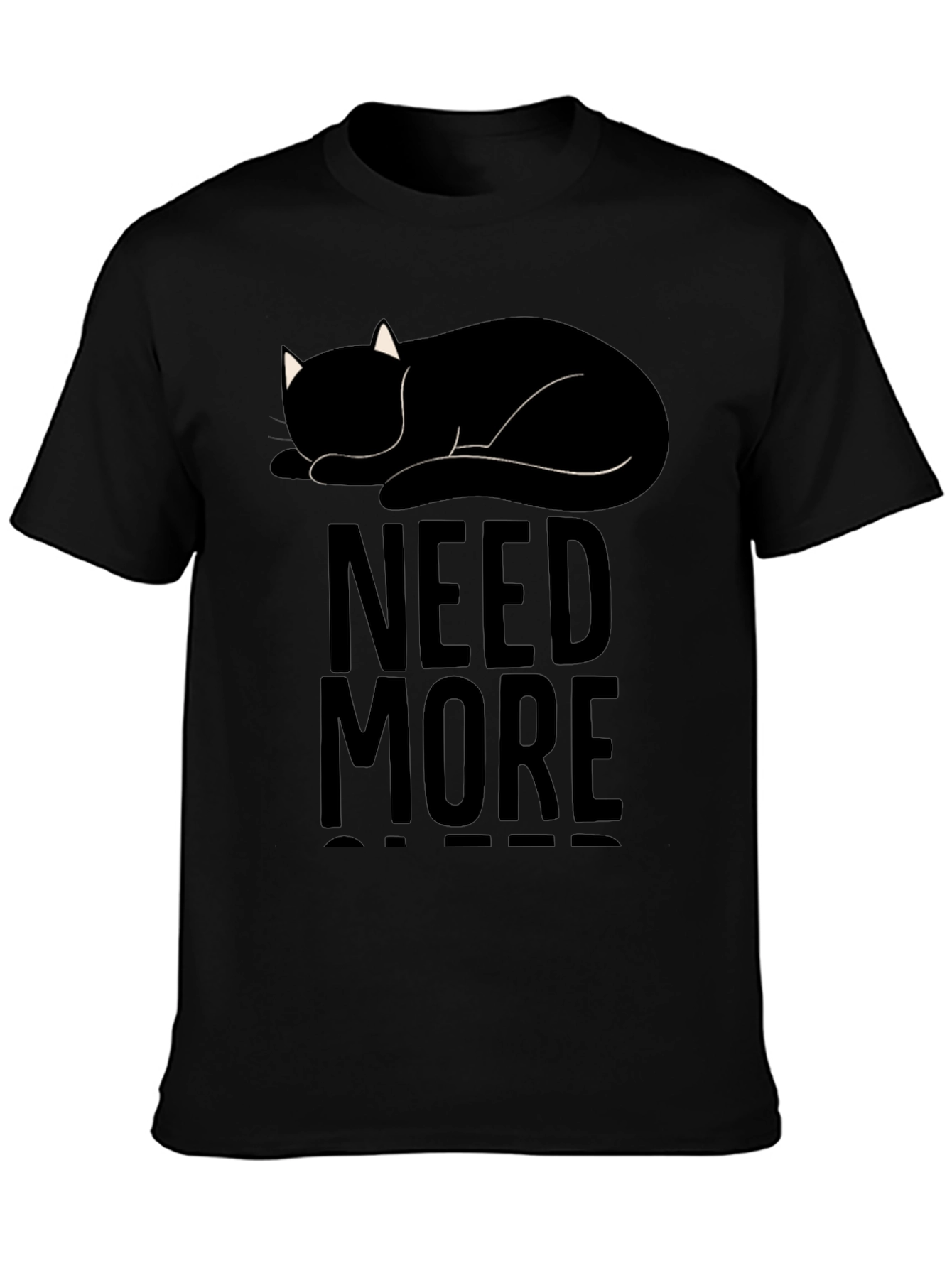 Need More Sleep Cat T-Shirt - Unisex Black Tee