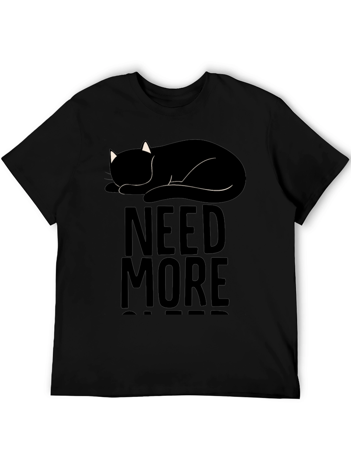Need More Sleep Cat T-Shirt - Unisex Black Tee