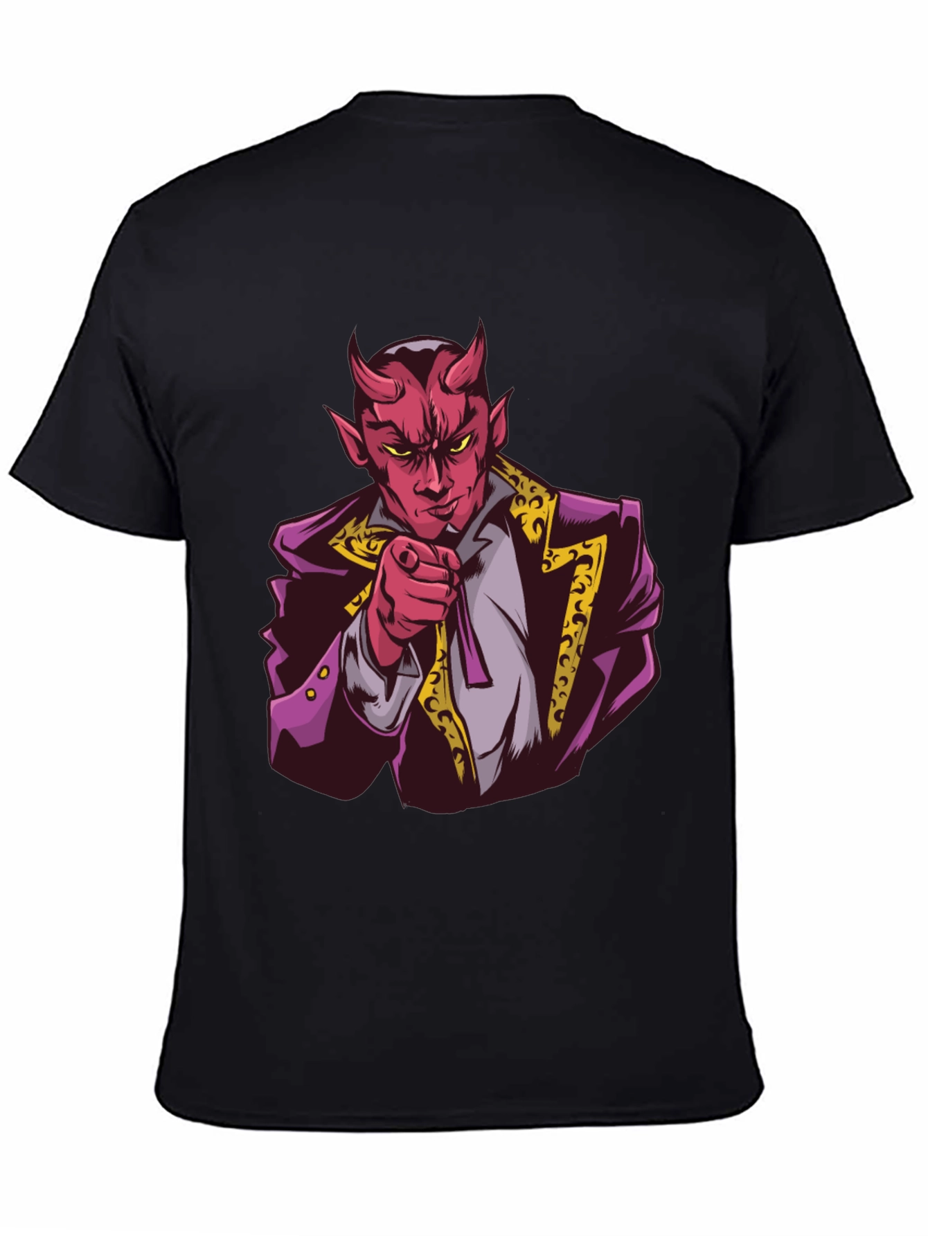 Devil Graphic Print Black T-Shirt