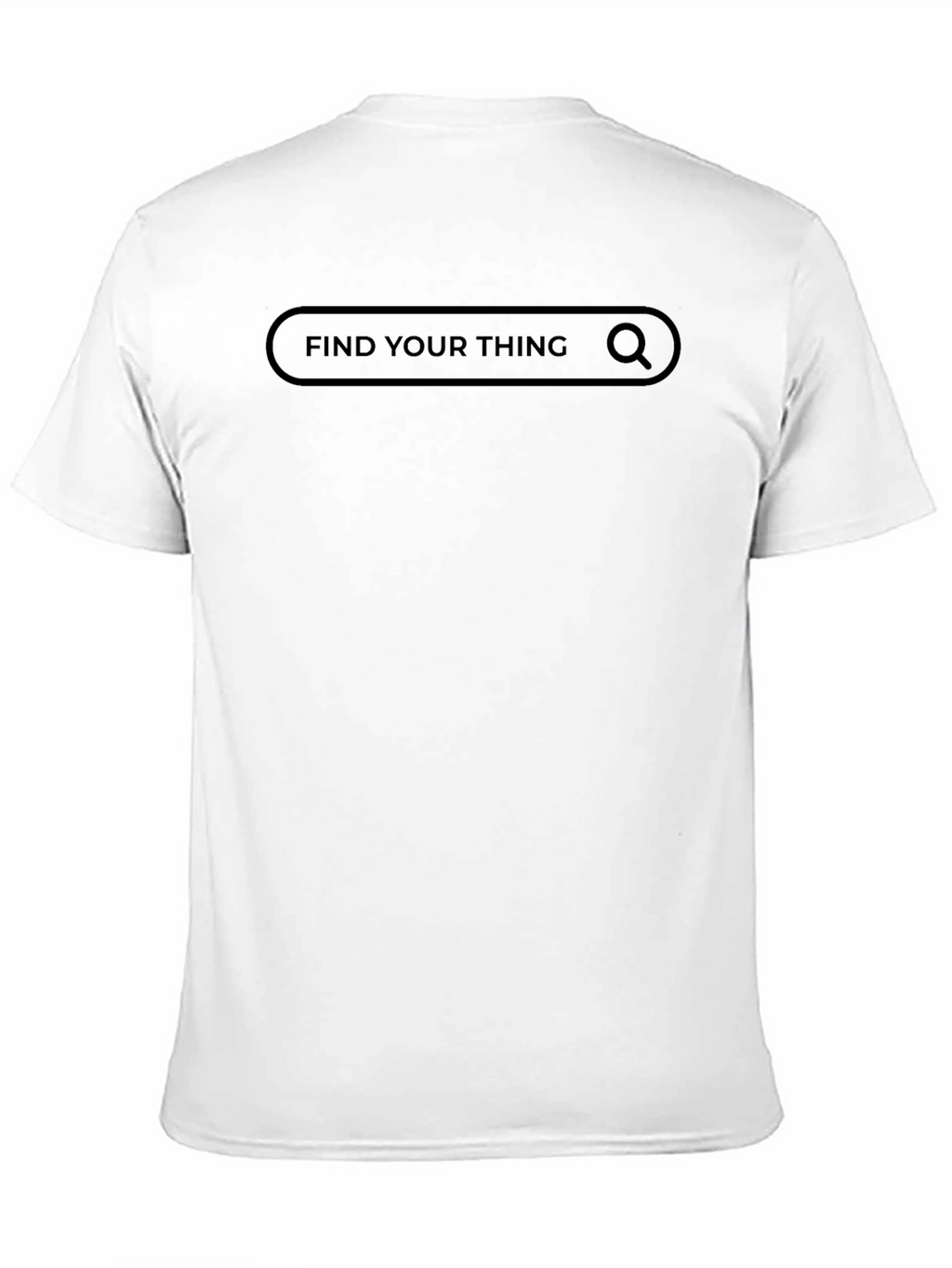 Find Your Thing Black T-Shirt - Search Bar Design