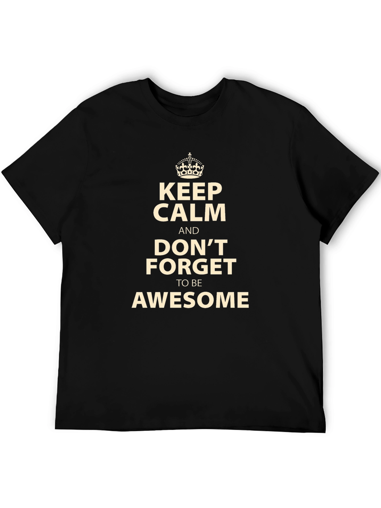 Keep Calm and Be Awesome Black T-Shirt