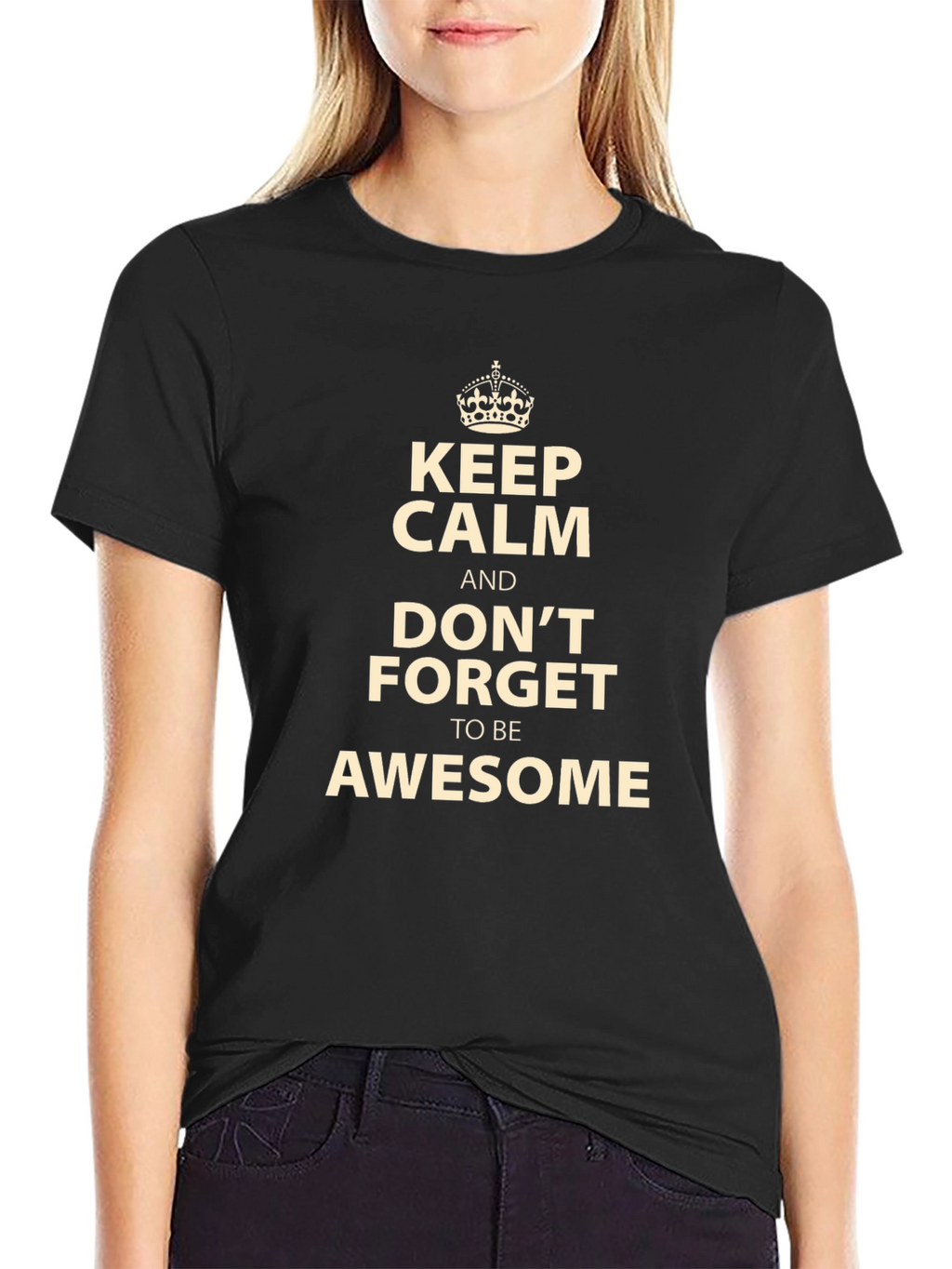 Keep Calm and Be Awesome Black T-Shirt