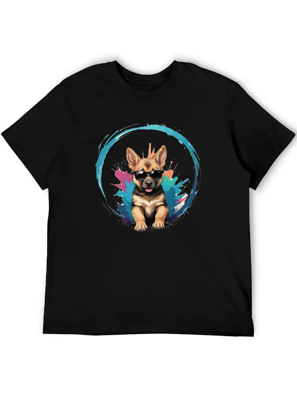 Cool Pup Tee - German Shepherd with Sunglasses