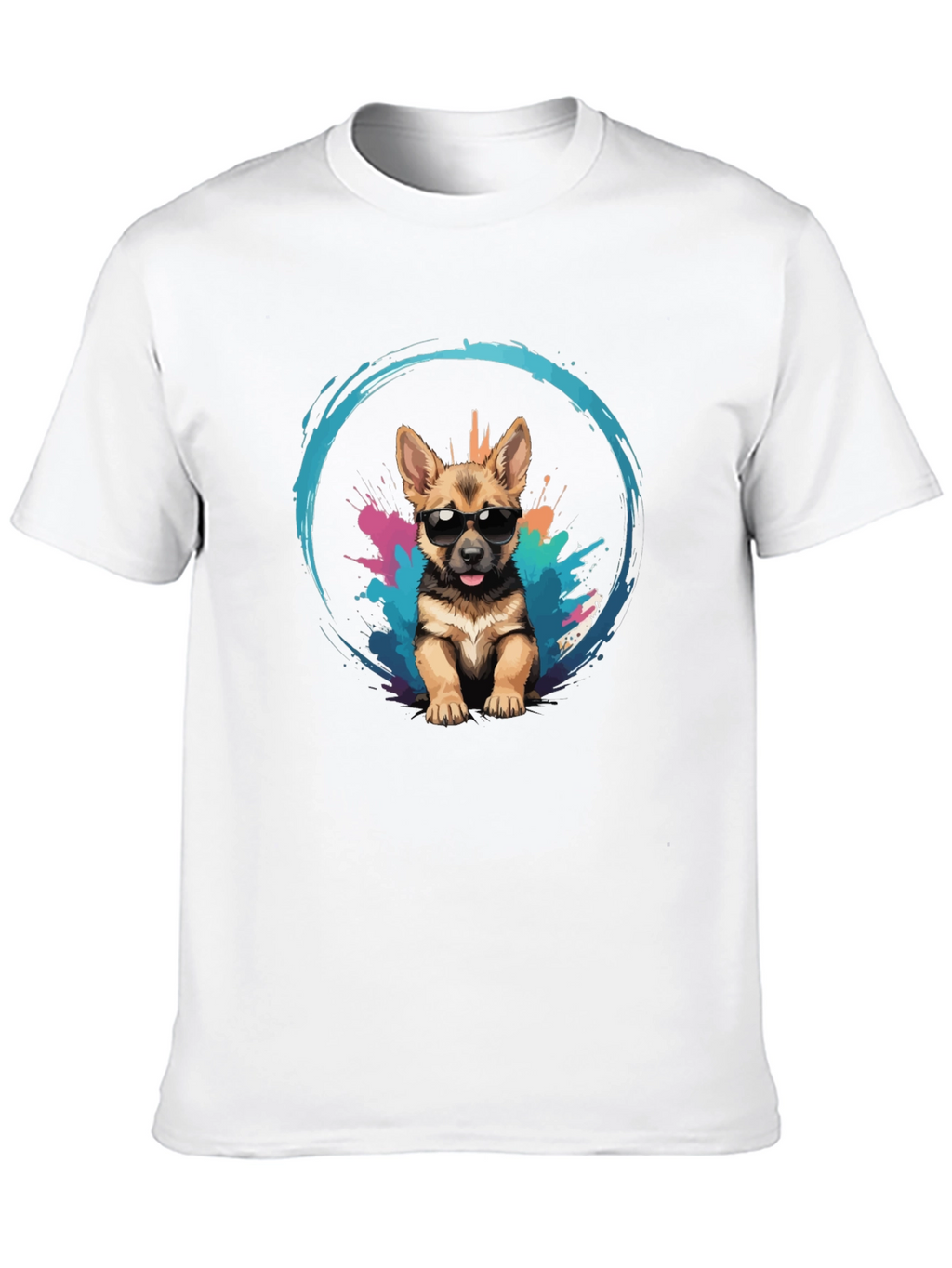 Cool Pup Tee - German Shepherd with Sunglasses