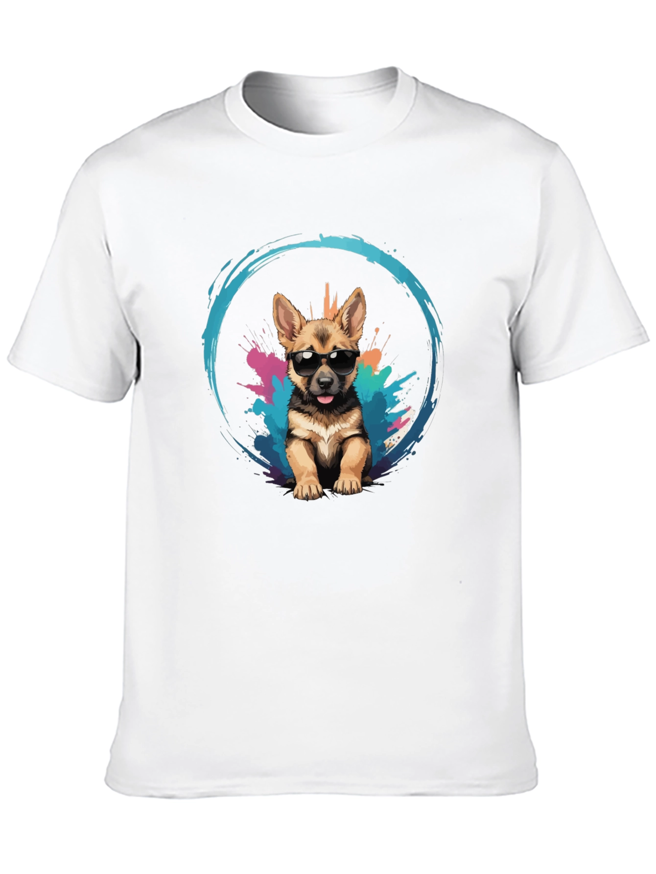 Cool Pup Tee - German Shepherd with Sunglasses