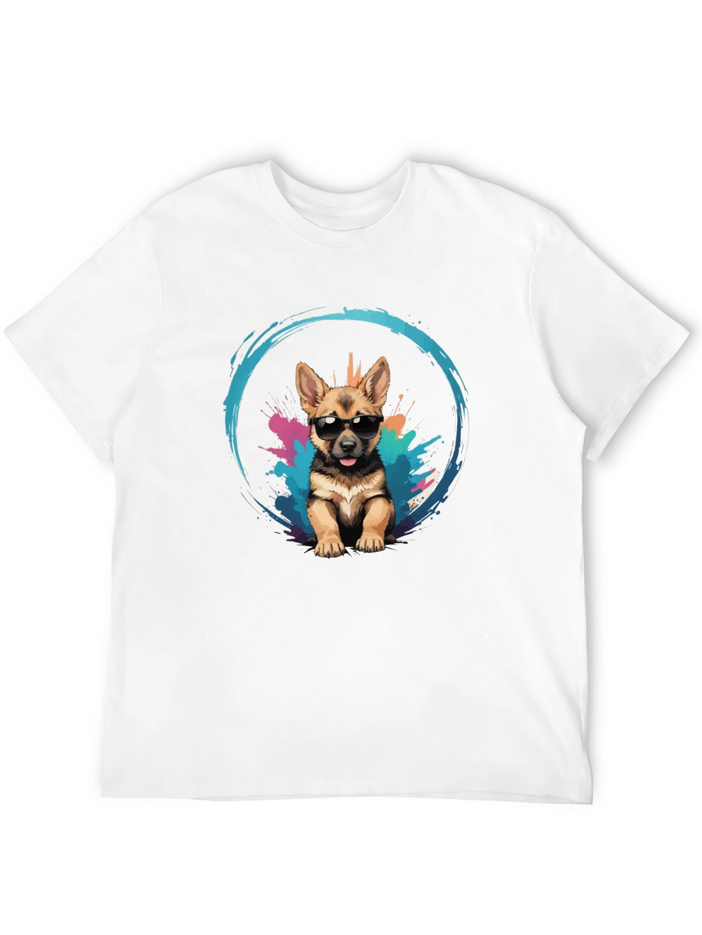 Cool Pup Tee - German Shepherd with Sunglasses