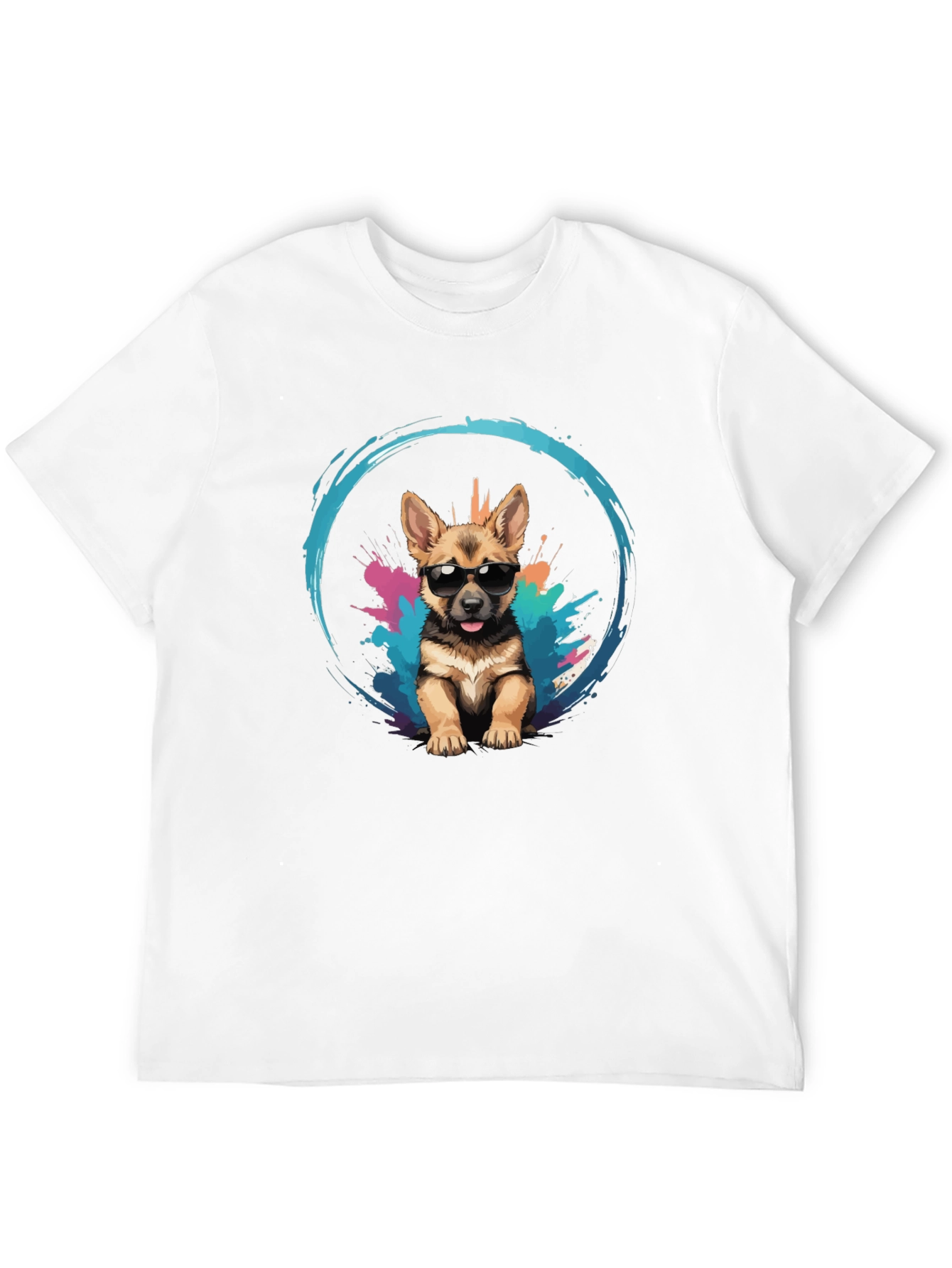 Cool Pup Tee - German Shepherd with Sunglasses