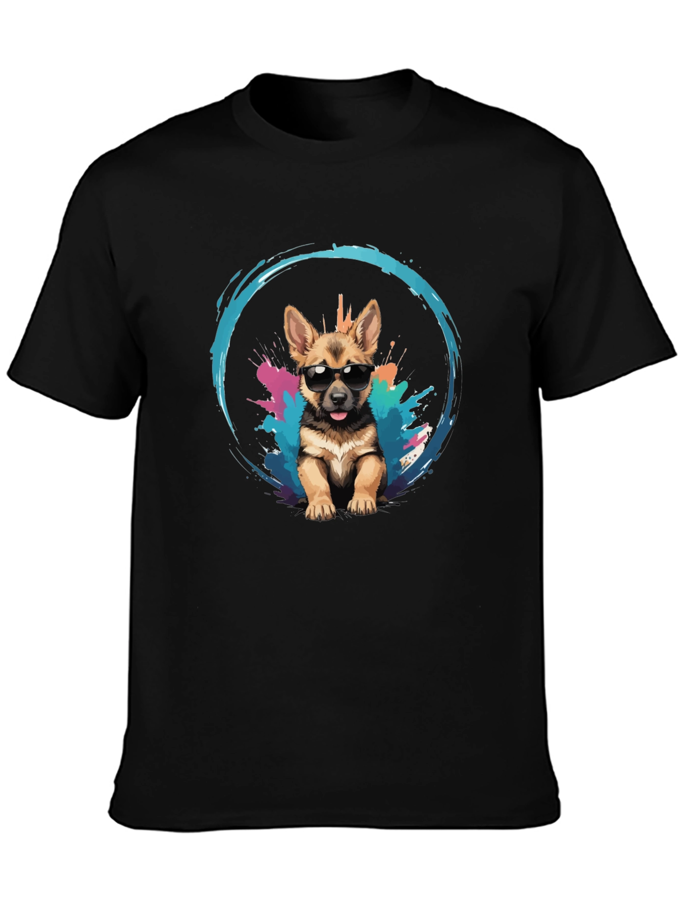 Cool Pup Tee - German Shepherd with Sunglasses