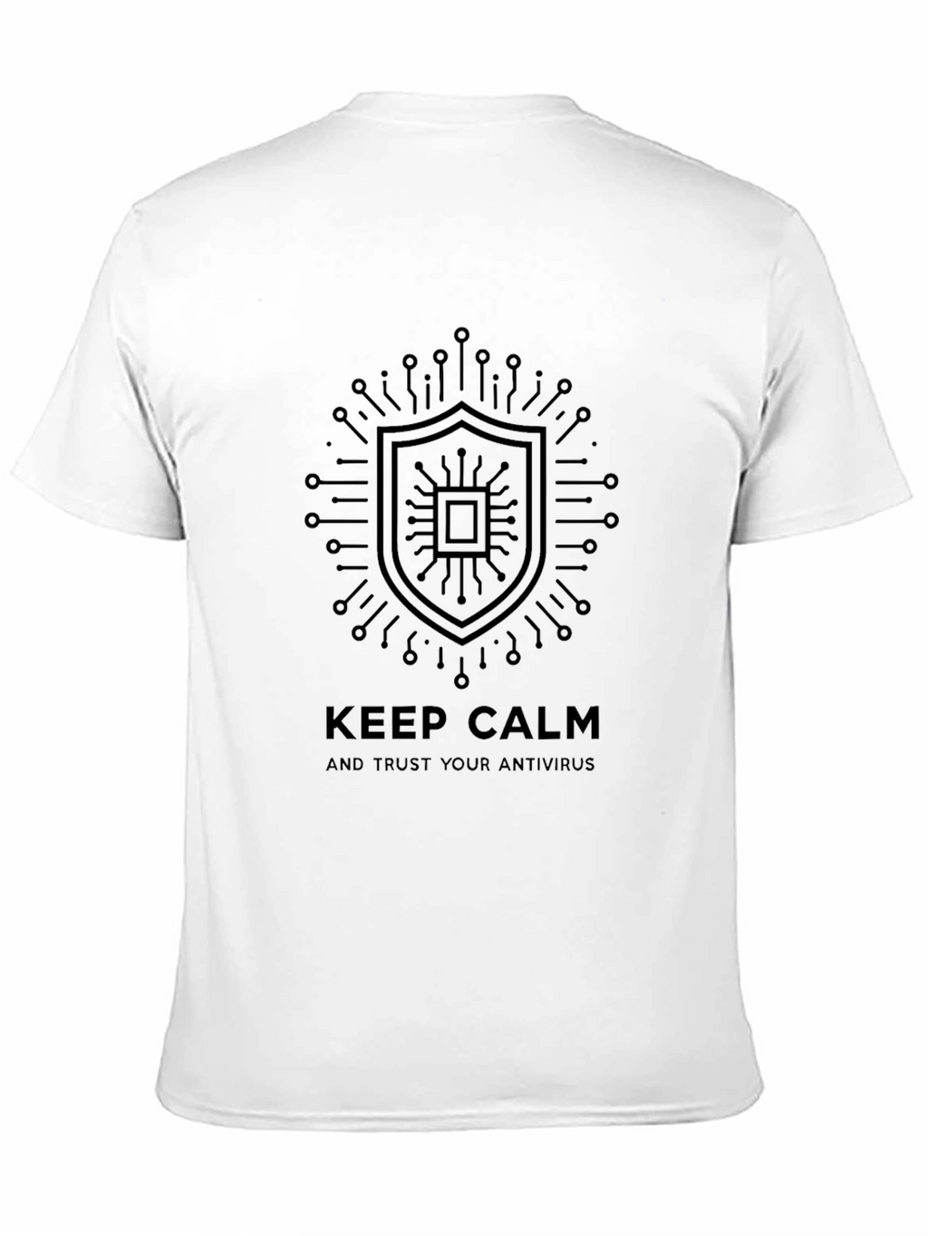 Keep Calm Antivirus T-Shirt - Black Cotton Tee