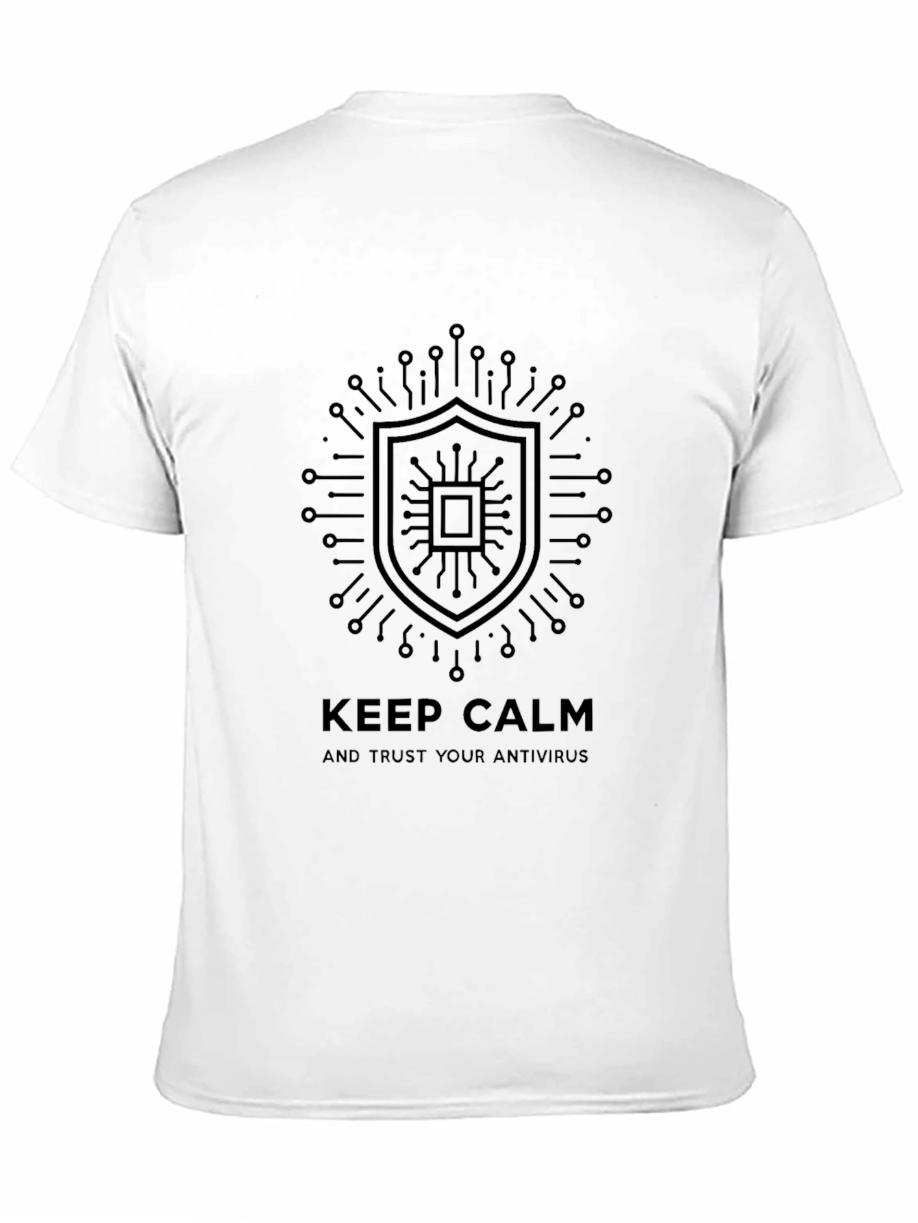 Keep Calm Antivirus T-Shirt - Black Cotton Tee