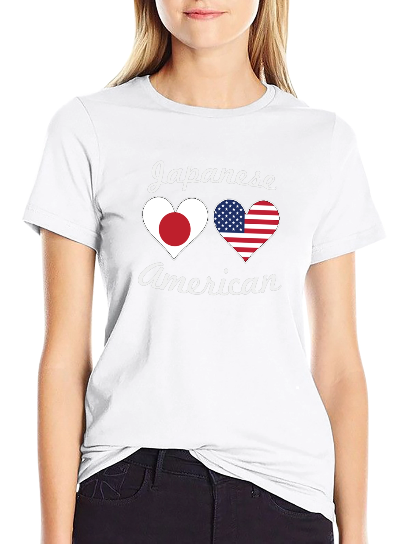 Japanese American Heart Flag T-Shirt