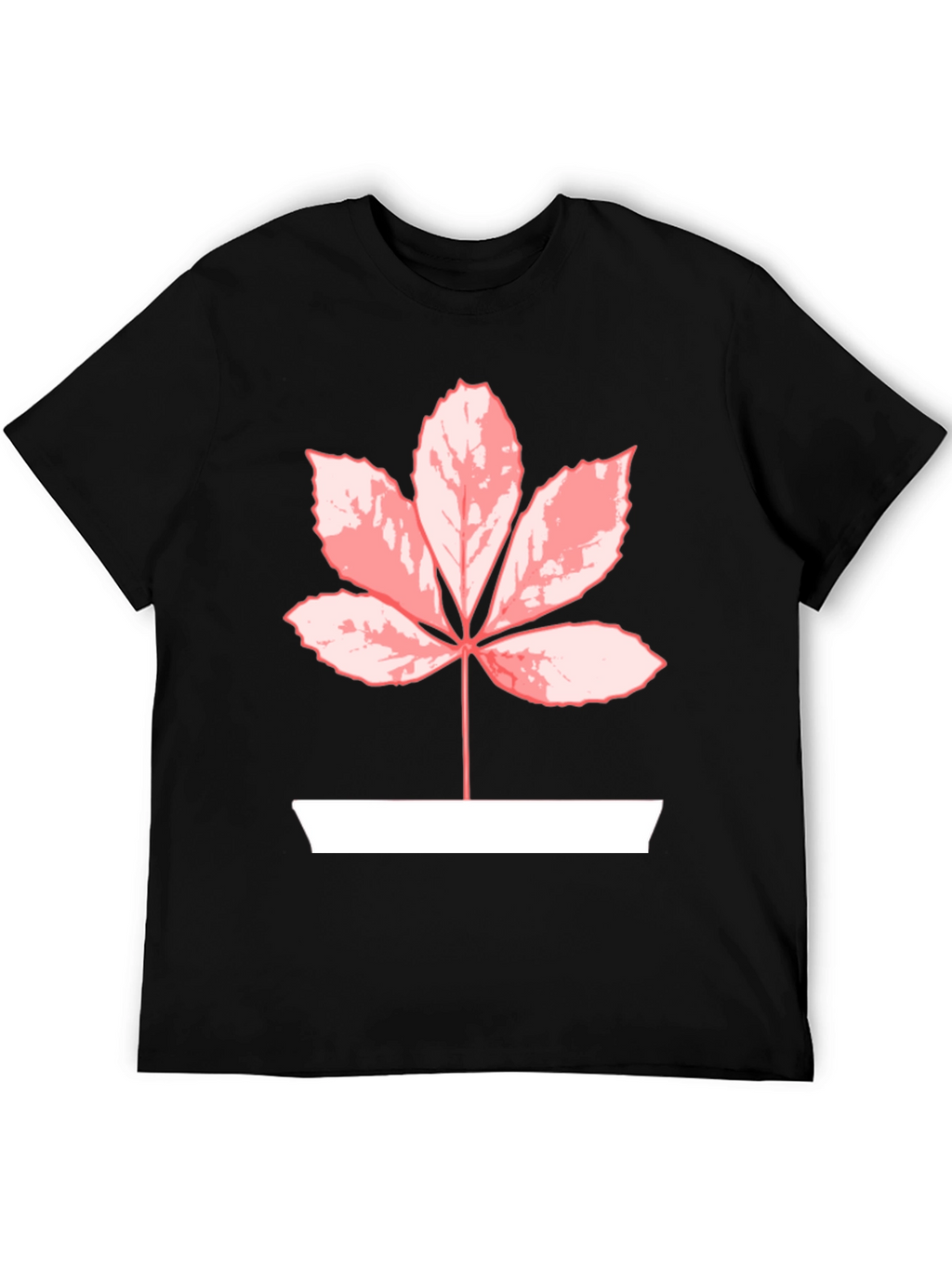 Leaf Graphic Tee - Black Casual Shirt
