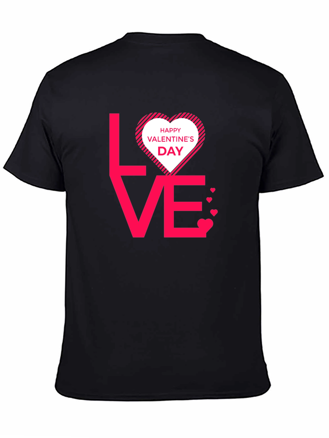 Valentines Day Love Graphic Tee - Black