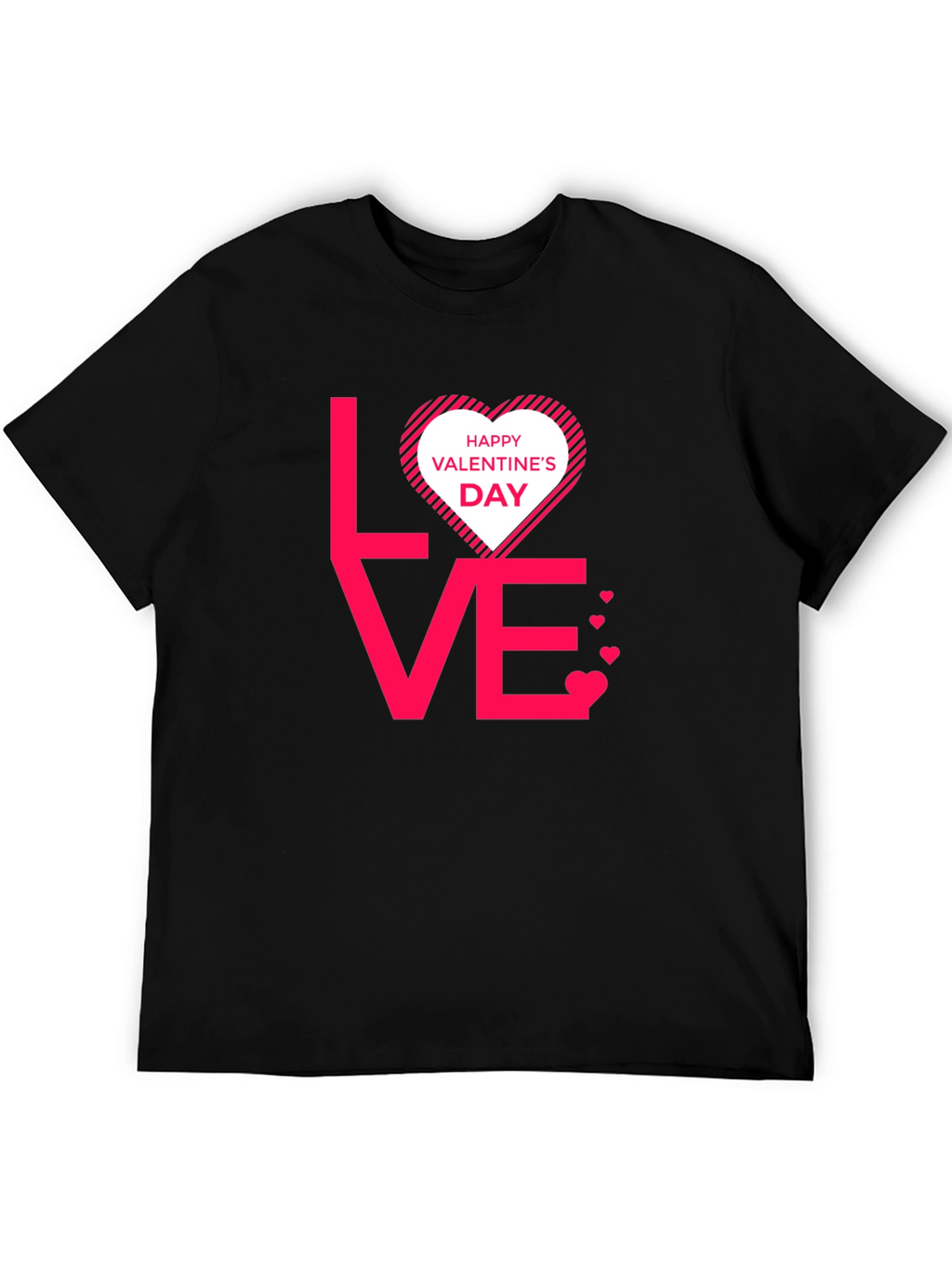 Valentines Day Love Graphic Tee - Black