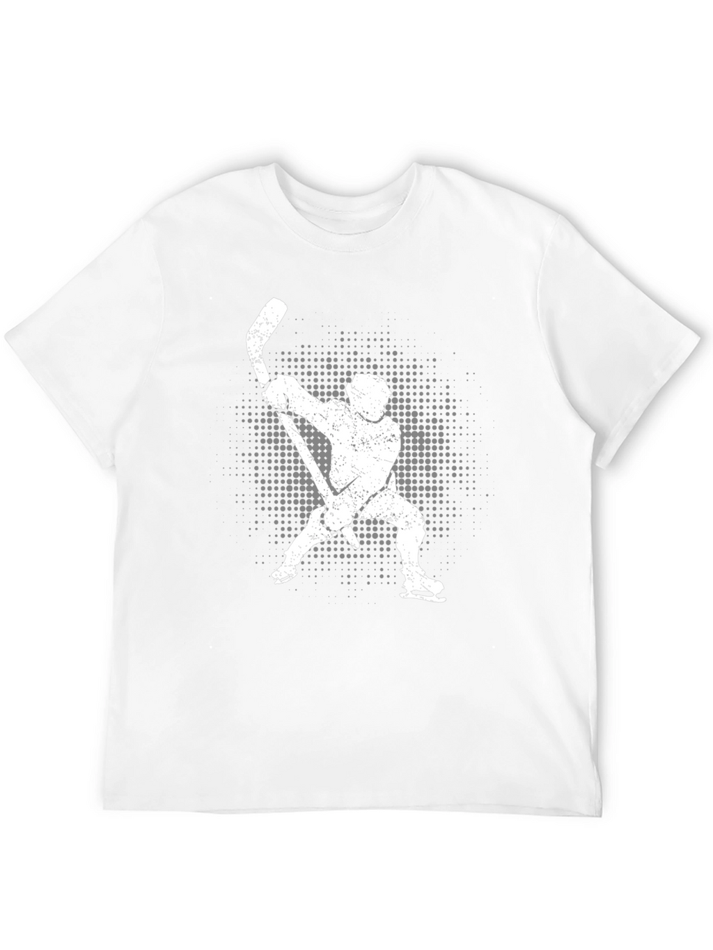 Hockey Player Graphic T-Shirt - Black
