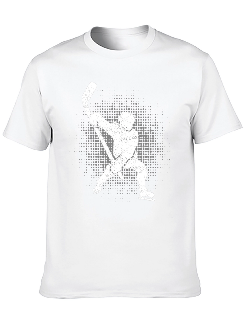 Hockey Player Graphic T-Shirt - Black