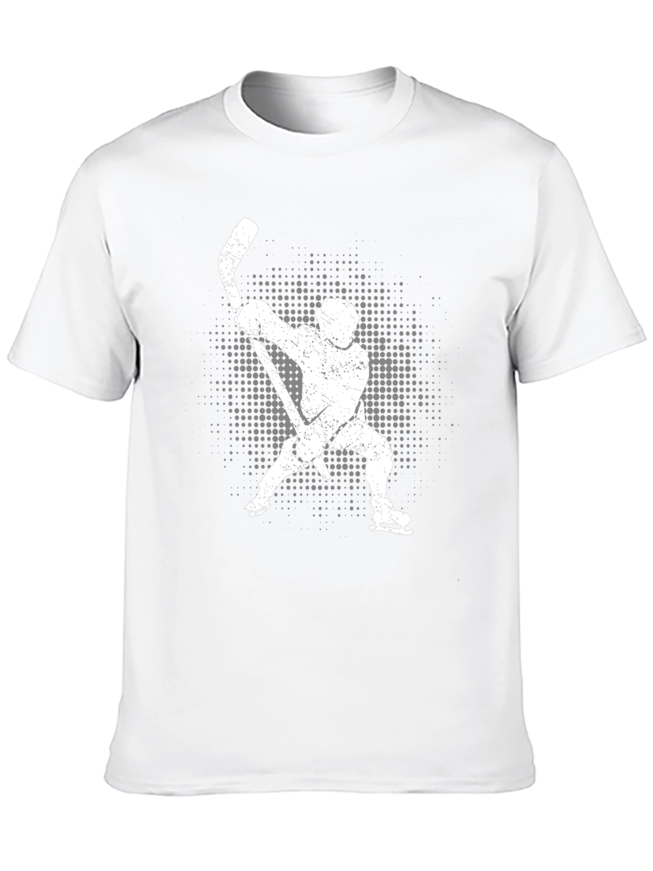 Hockey Player Graphic T-Shirt - Black