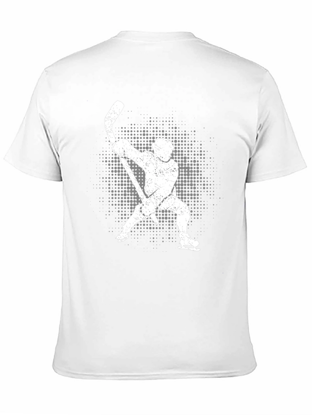 Hockey Player Graphic T-Shirt - Black