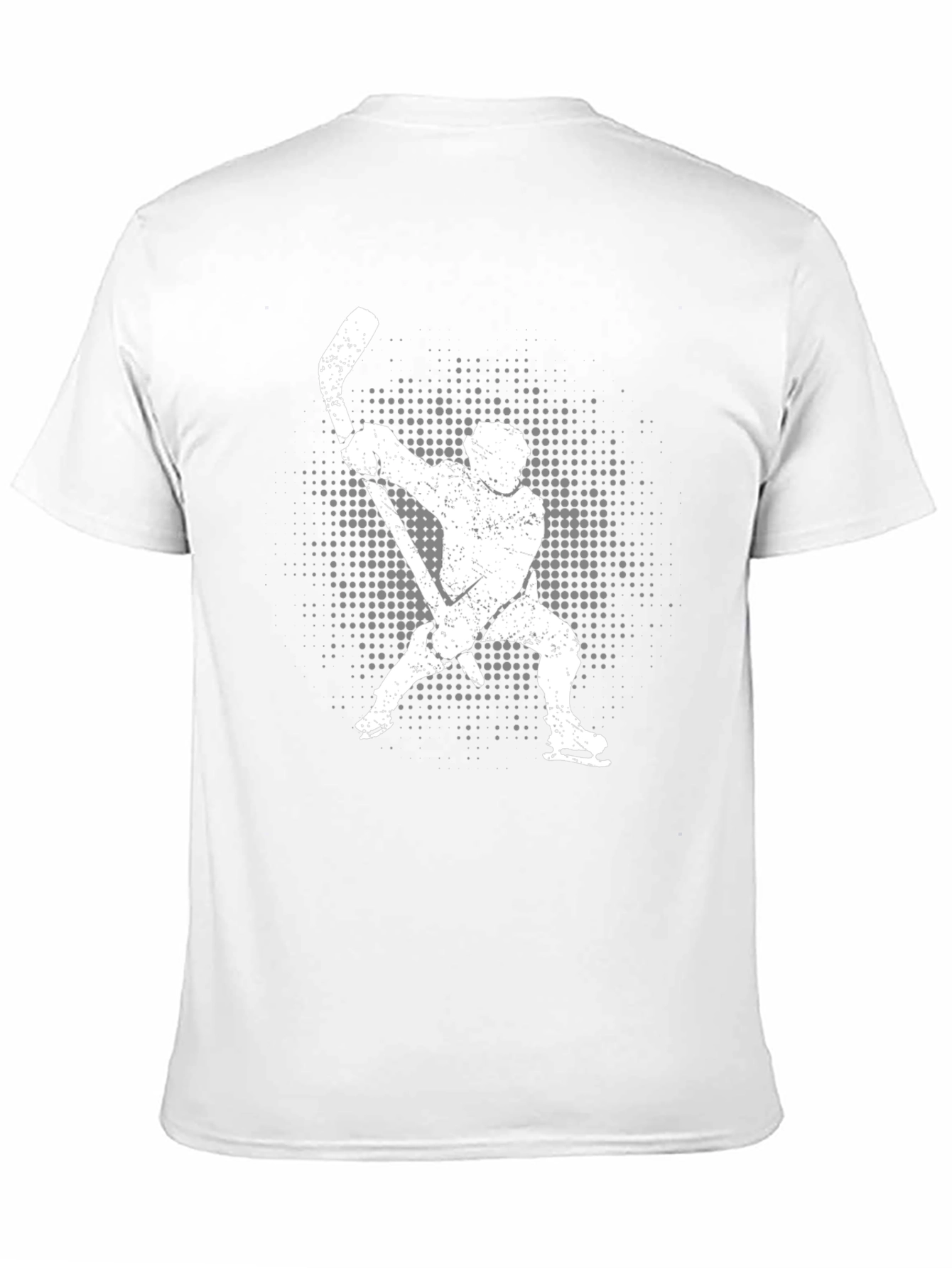 Hockey Player Graphic T-Shirt - Black