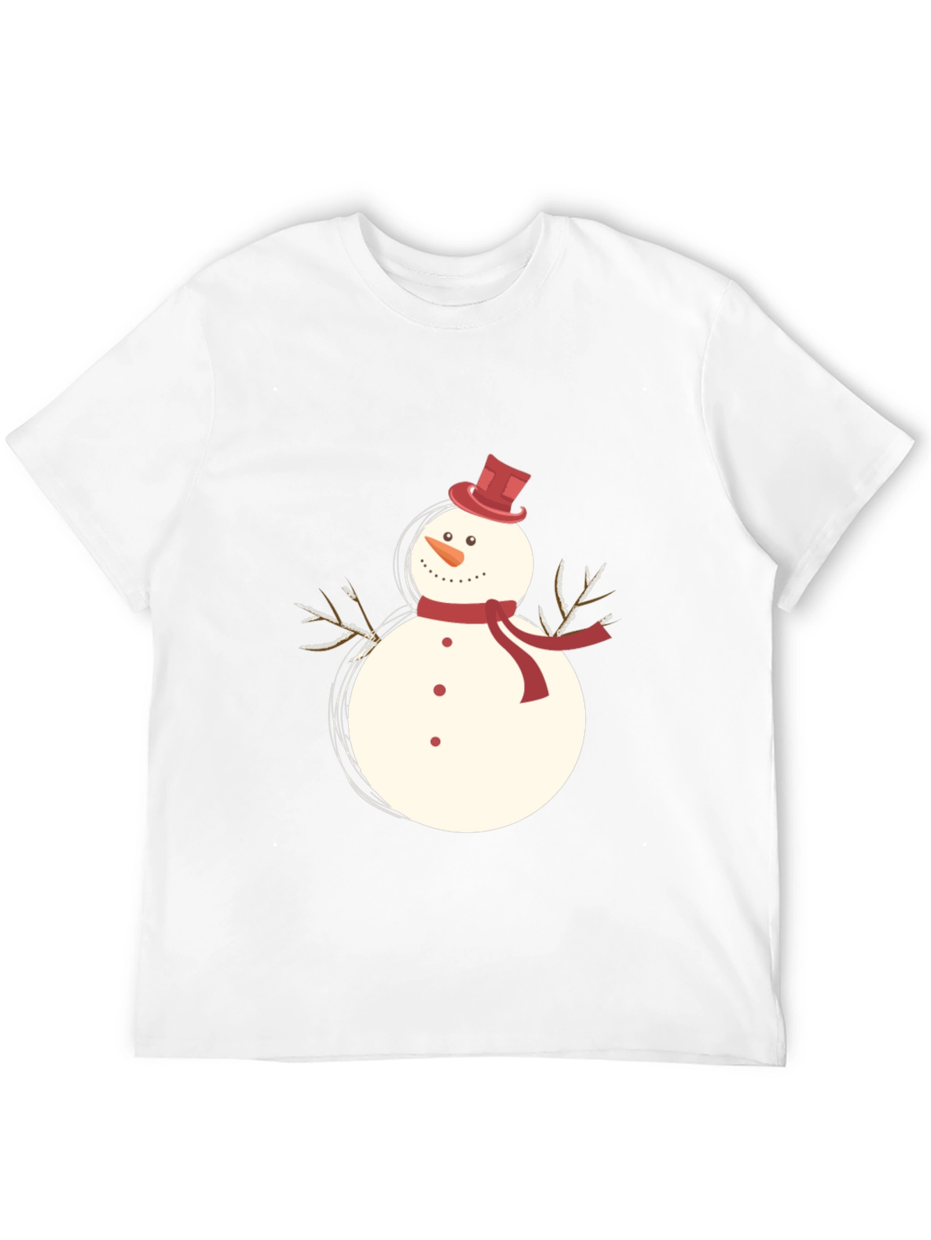 Snowman Graphic T-Shirt - Festive Holiday Apparel