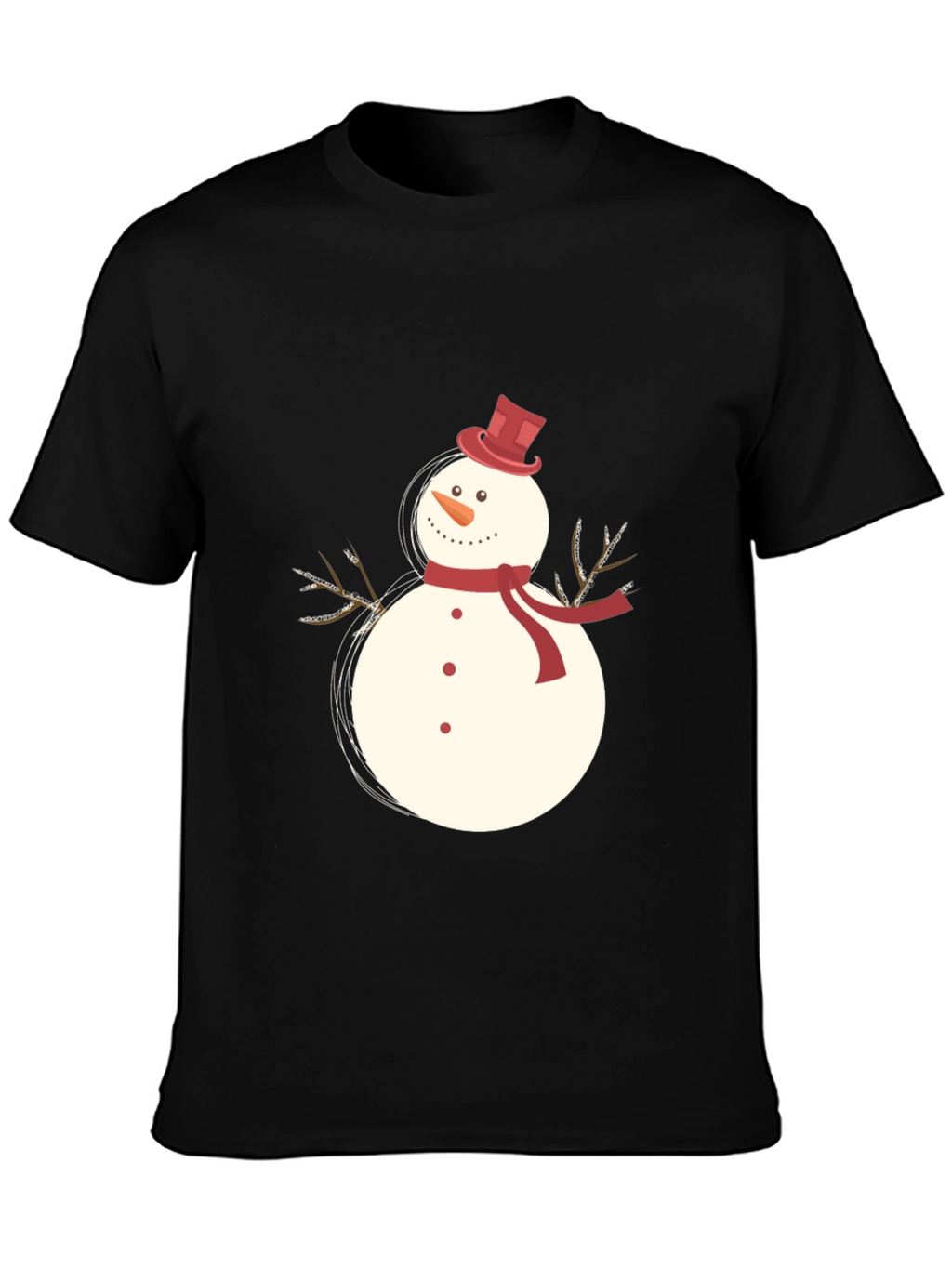 Snowman Graphic T-Shirt - Festive Holiday Apparel