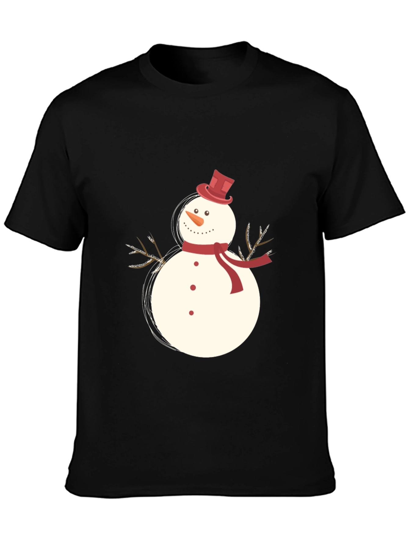 Snowman Graphic T-Shirt - Festive Holiday Apparel