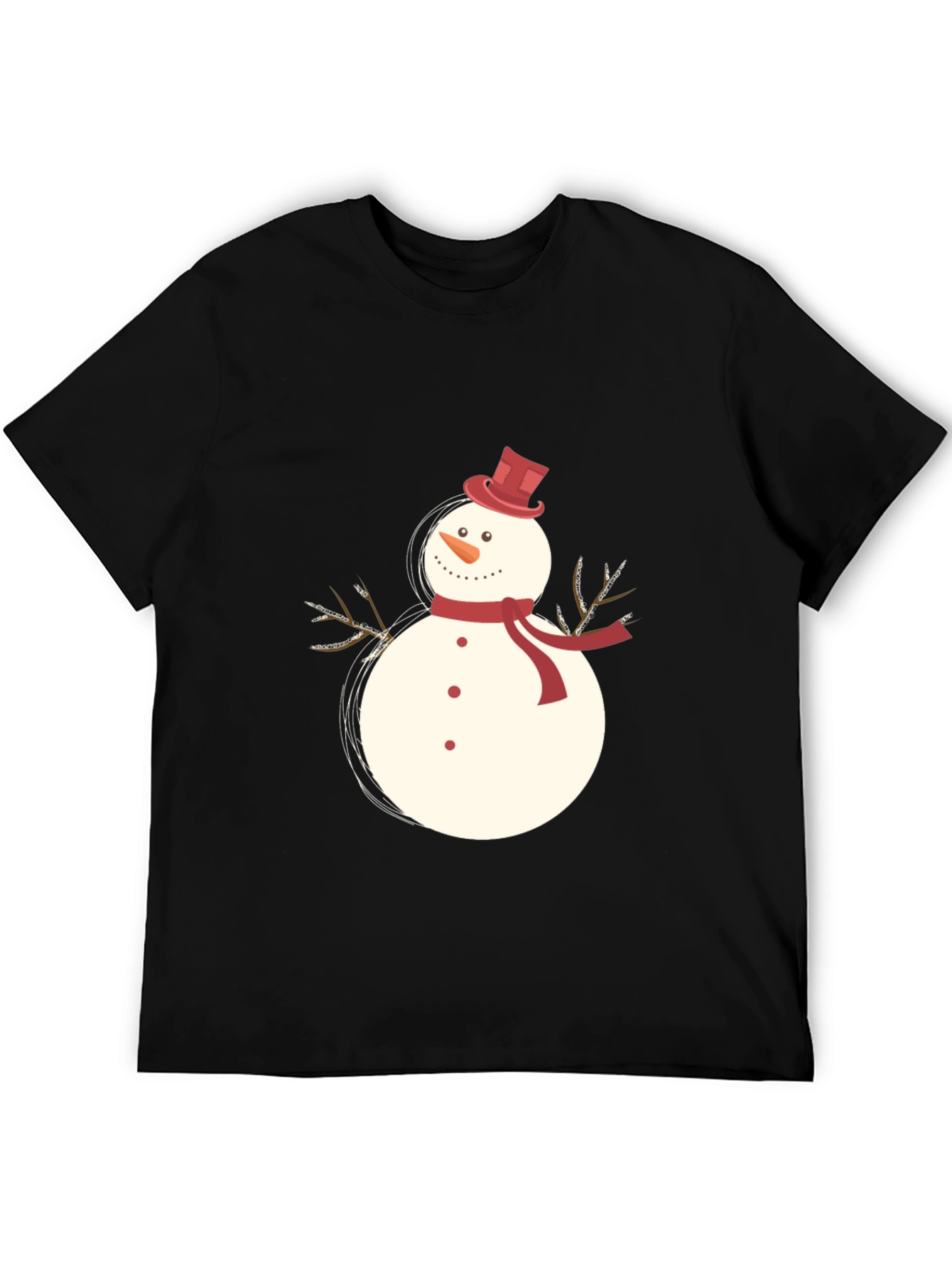 Snowman Graphic T-Shirt - Festive Holiday Apparel