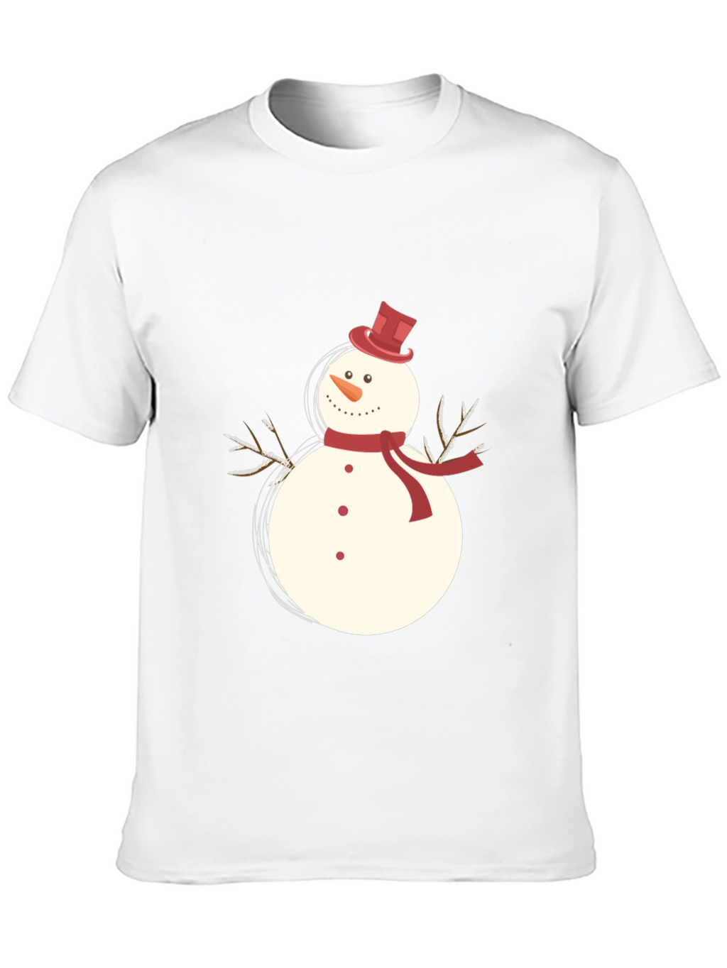 Snowman Graphic T-Shirt - Festive Holiday Apparel