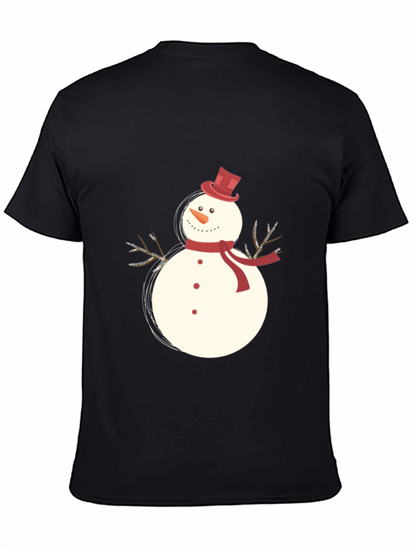 Snowman Graphic T-Shirt - Festive Holiday Apparel