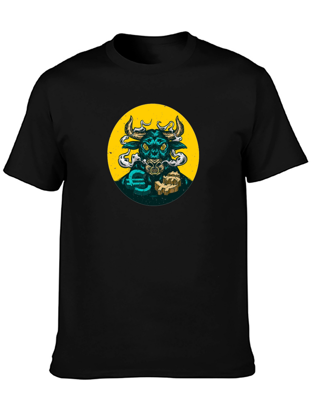 Bull Crypto T-Shirt - Black Graphic Tee