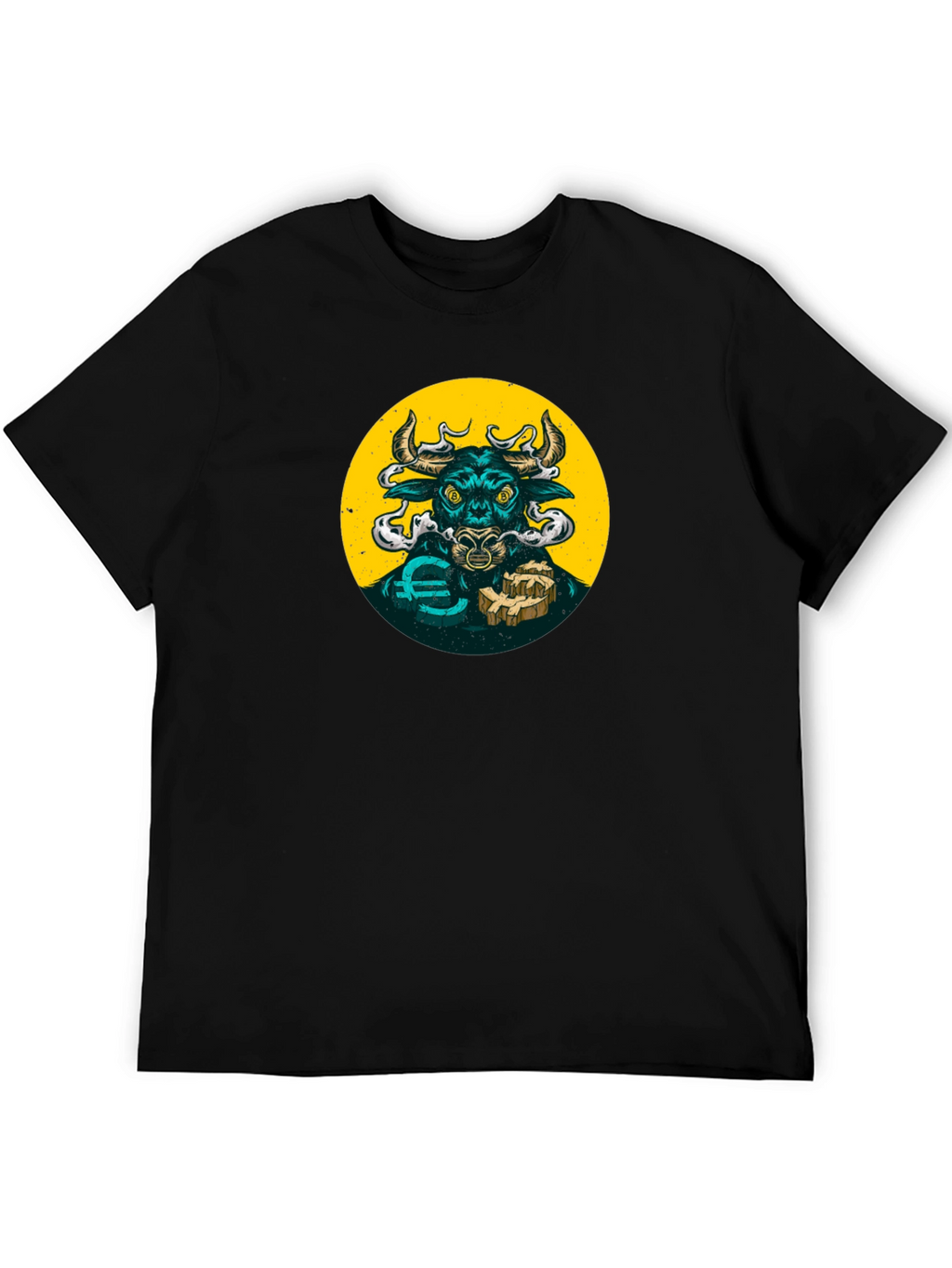Bull Crypto T-Shirt - Black Graphic Tee