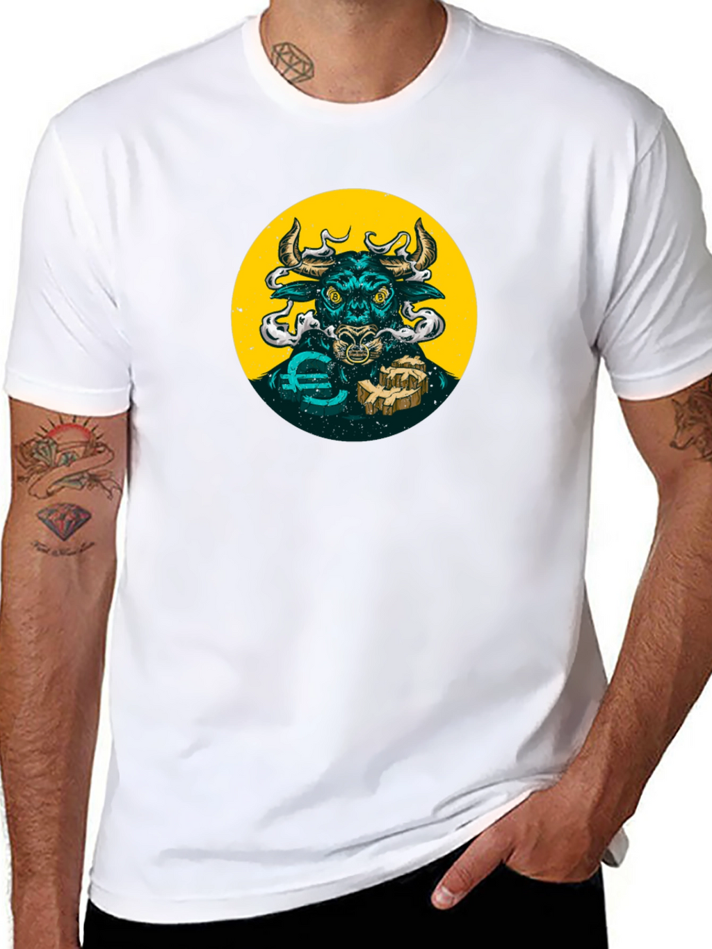 Bull Crypto T-Shirt - Black Graphic Tee