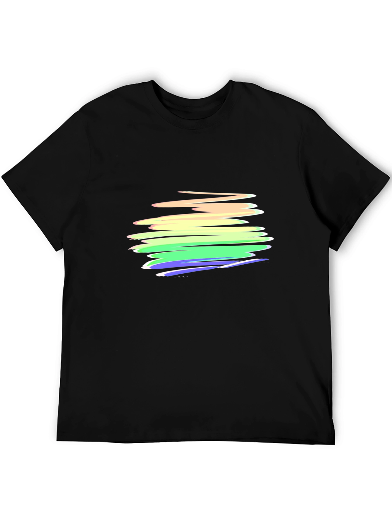 Rainbow Stripe Graphic Tee - Soft Cotton Blend