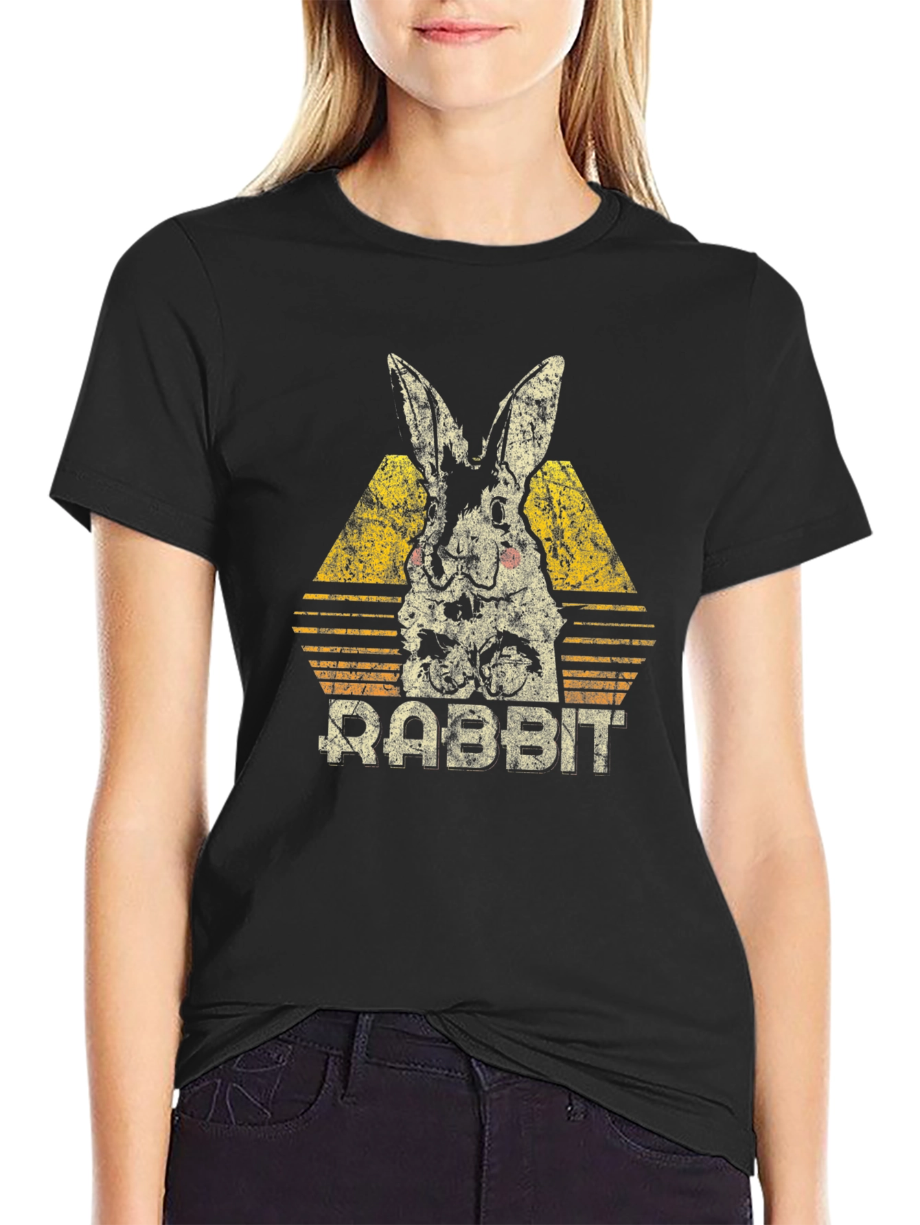 Retro Rabbit Graphic Tee - Vintage Style Rabbit T-Shirt