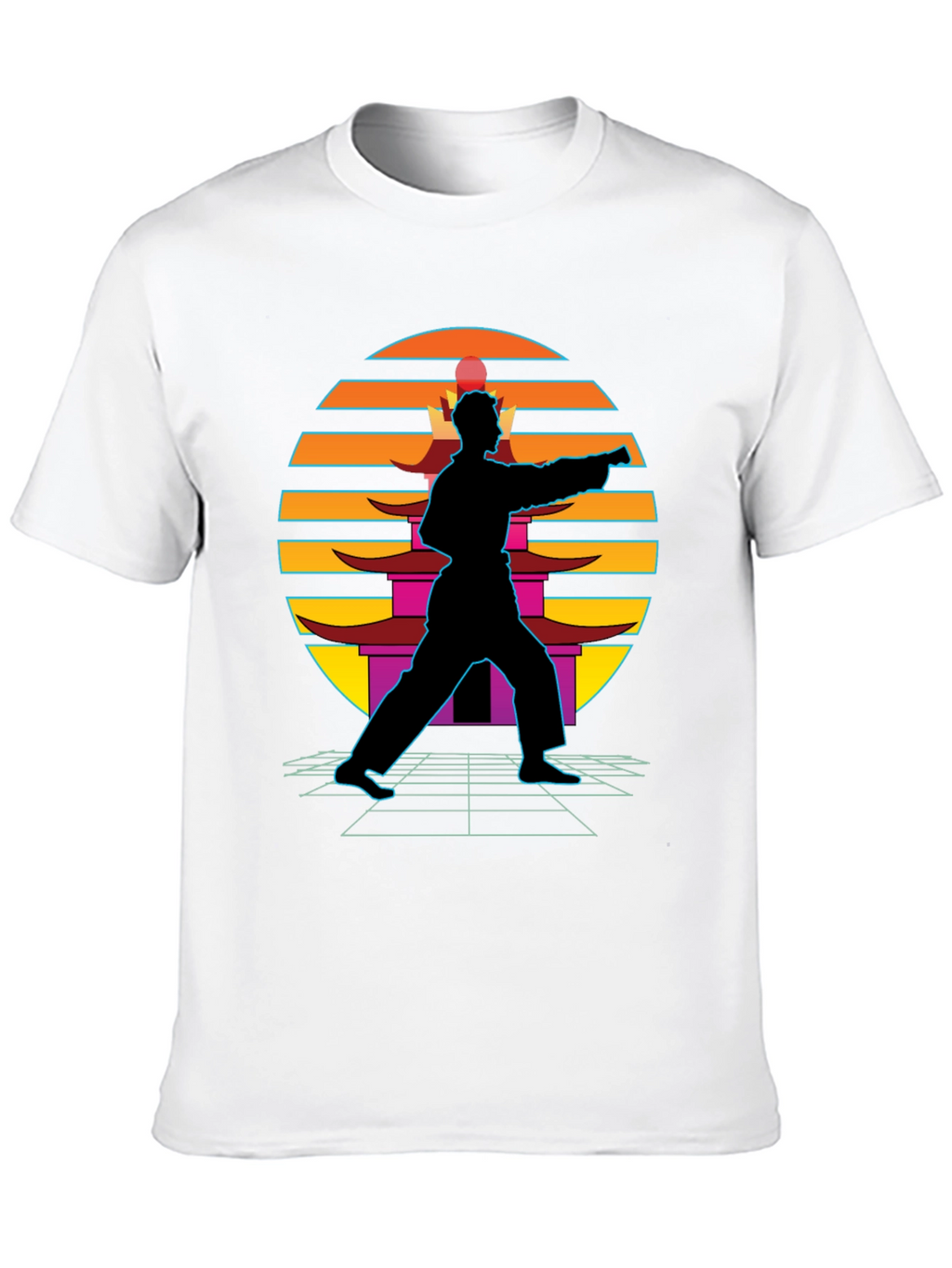 Retro Karate Black T-Shirt