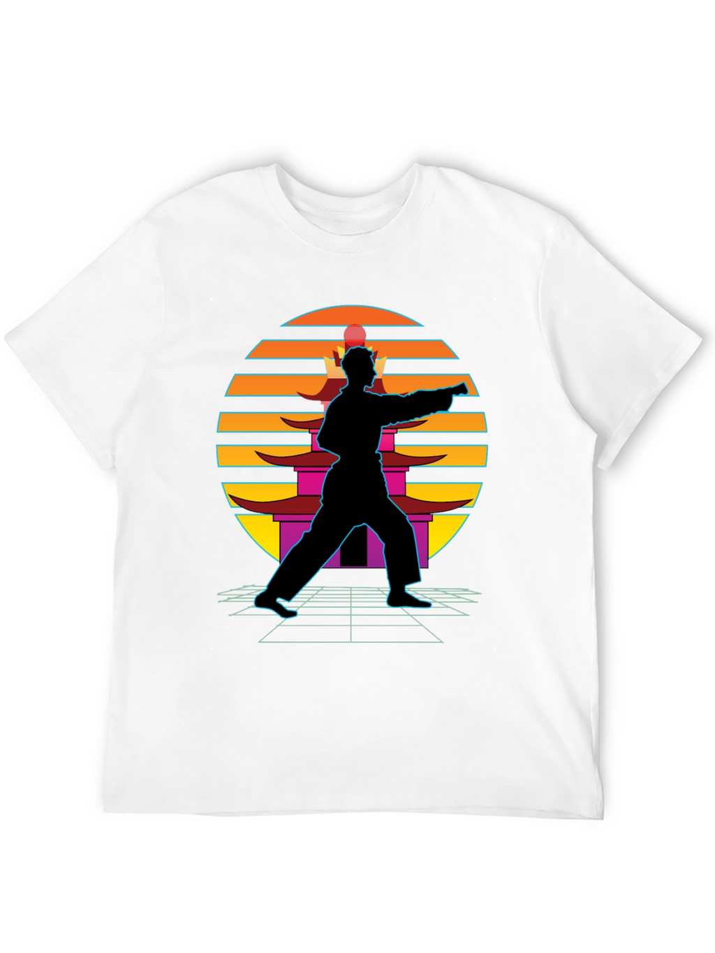 Retro Karate Black T-Shirt