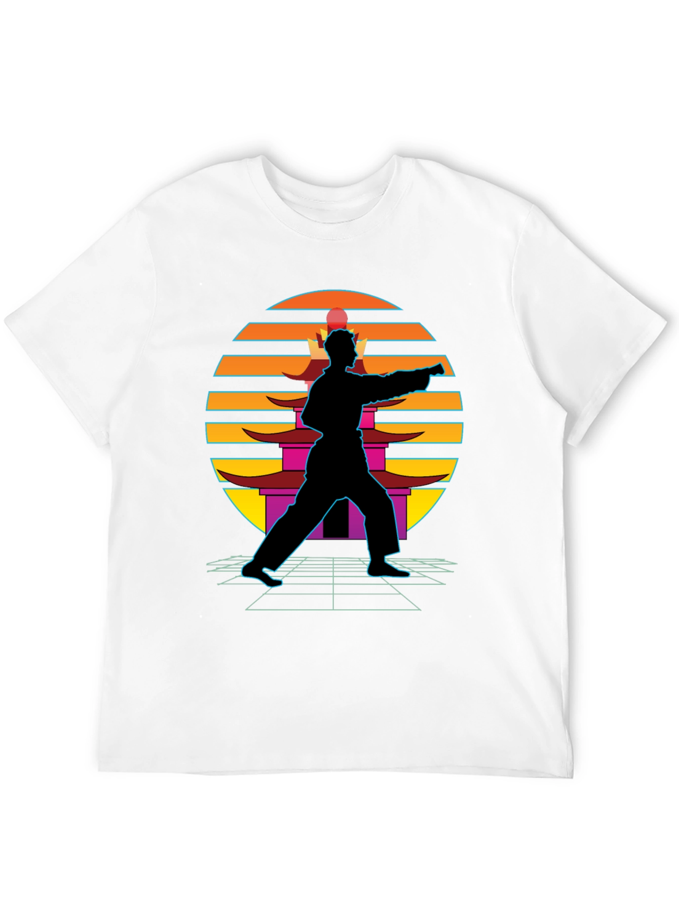 Retro Karate Black T-Shirt