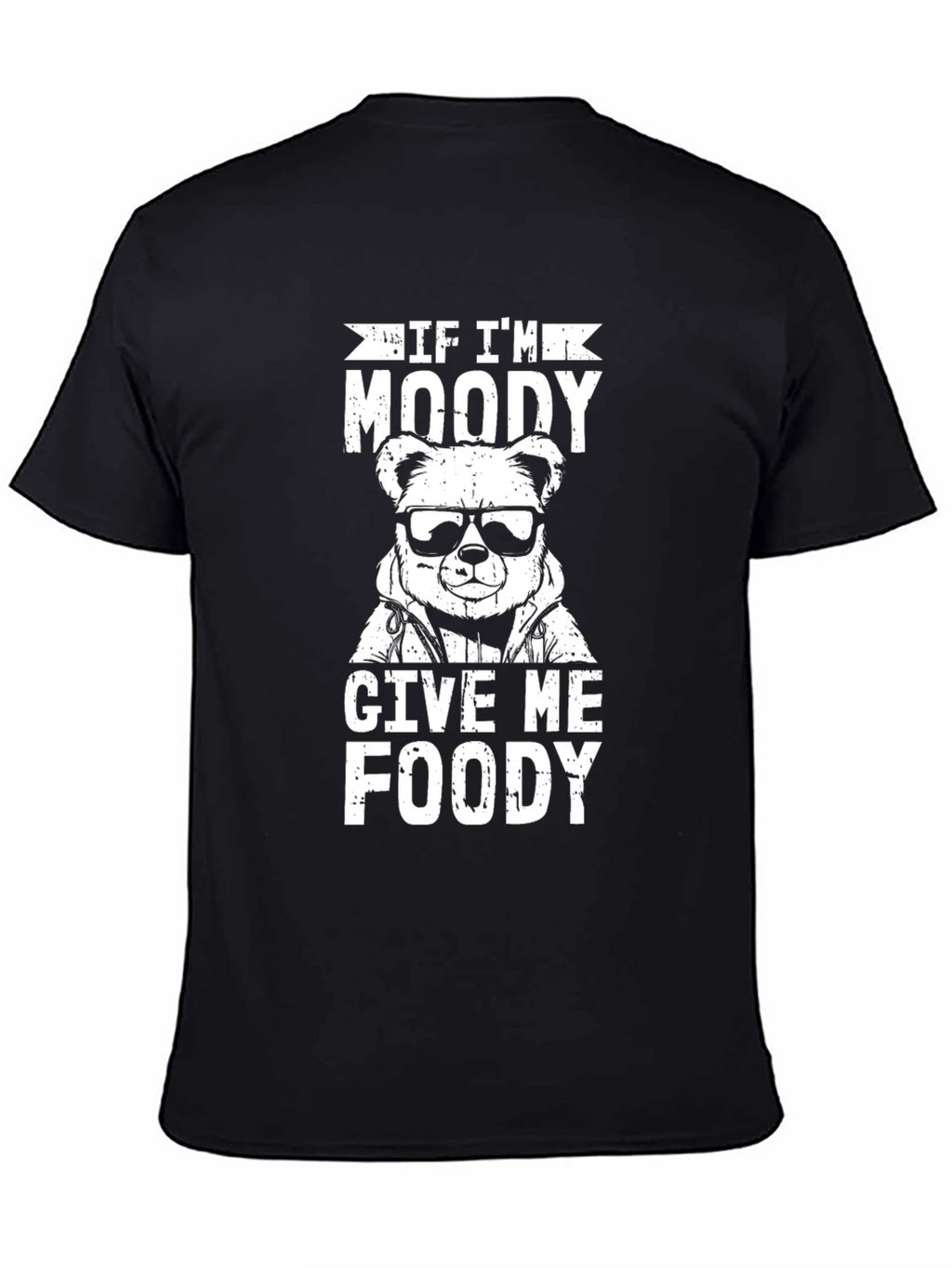 Moody Bear Graphic T-Shirt - Foodie Humor Tee