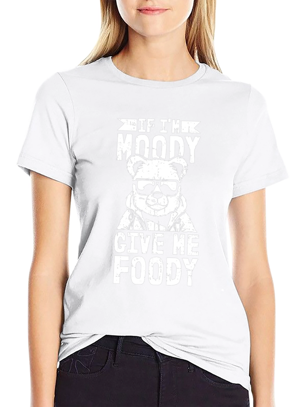 Moody Bear Graphic T-Shirt - Foodie Humor Tee