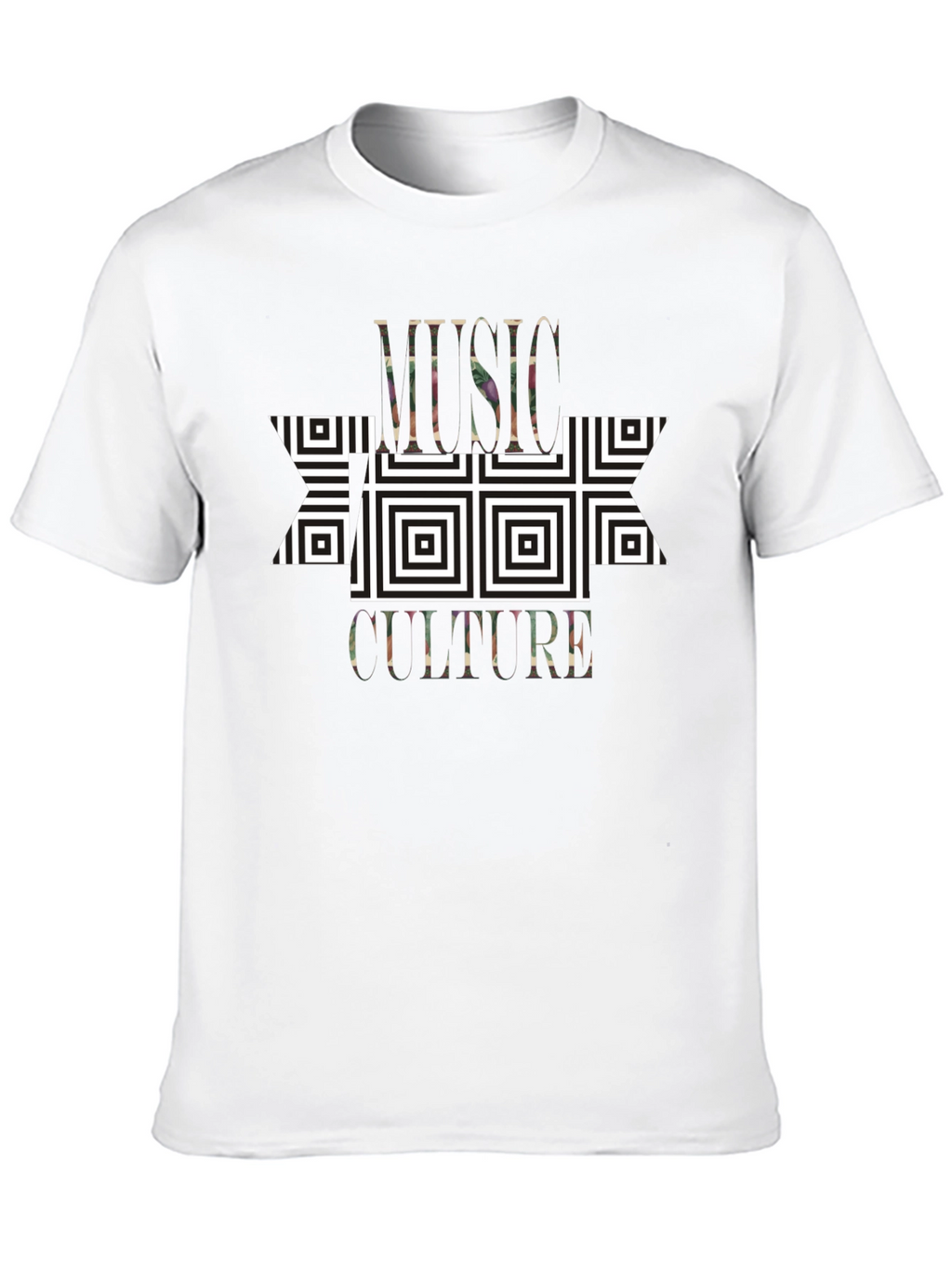 Music Culture Graphic Print Black T-Shirt