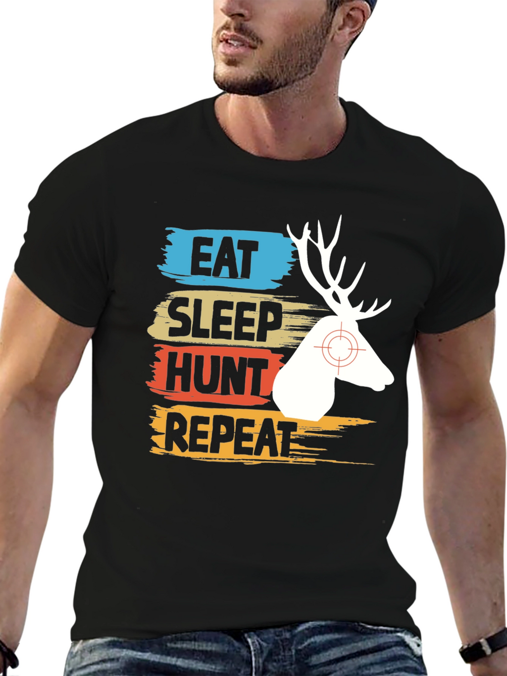 Eat Sleep Hunt Repeat Graphic Tee