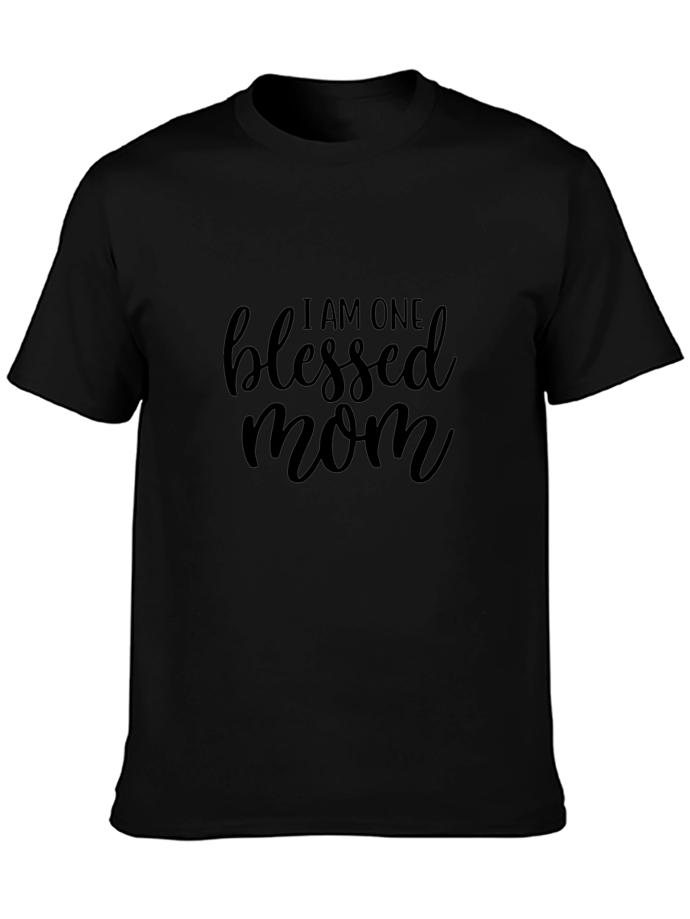 Blessed Mom T-Shirt - Black Graphic Tee