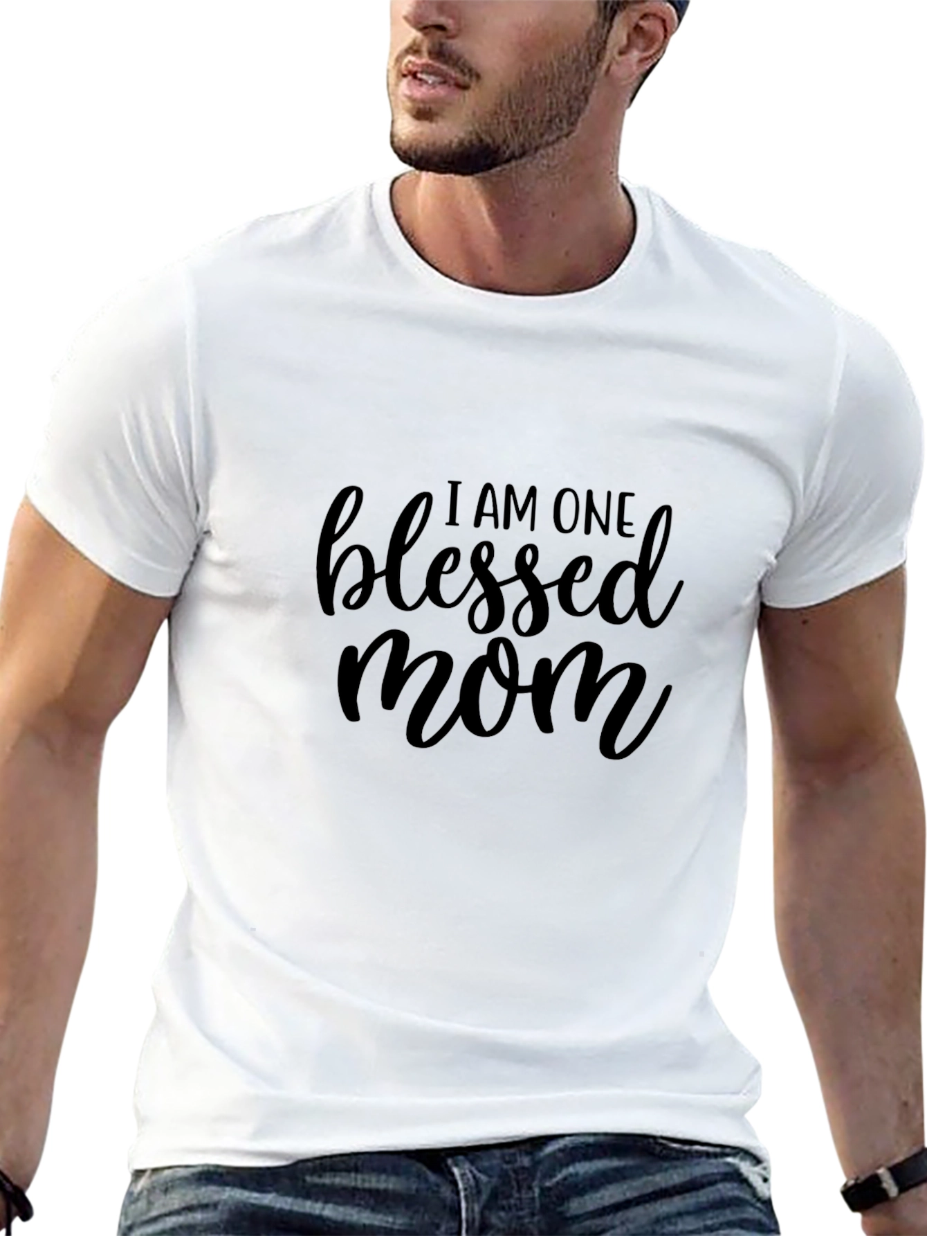 Blessed Mom T-Shirt - Black Graphic Tee