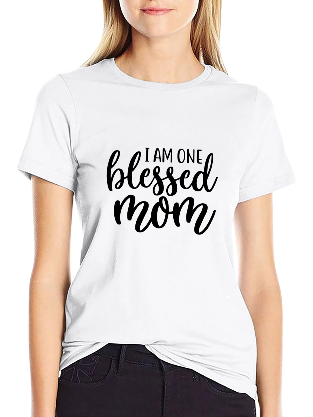 Blessed Mom T-Shirt - Black Graphic Tee