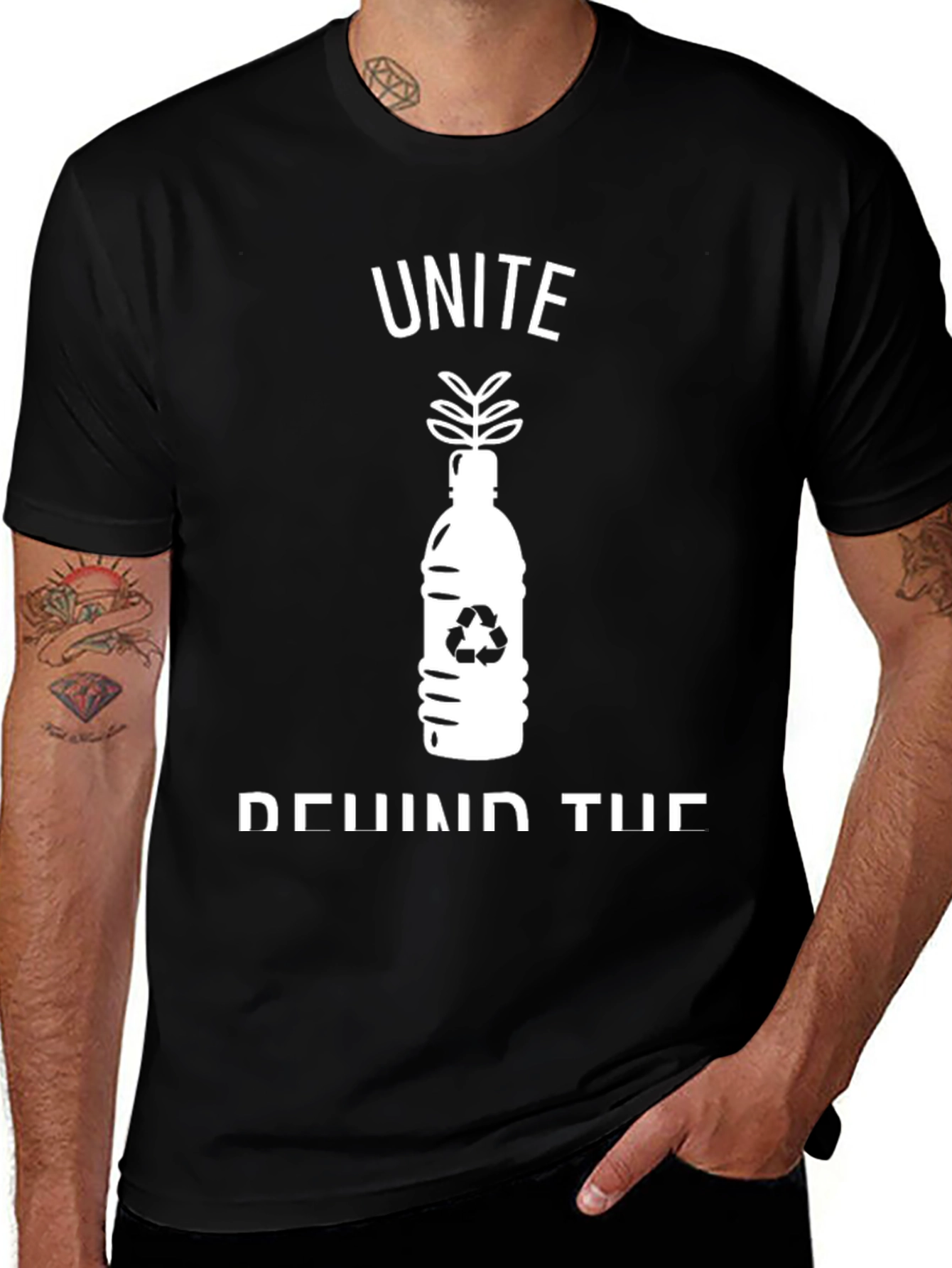 Unite Behind The Cause T-Shirt - Black